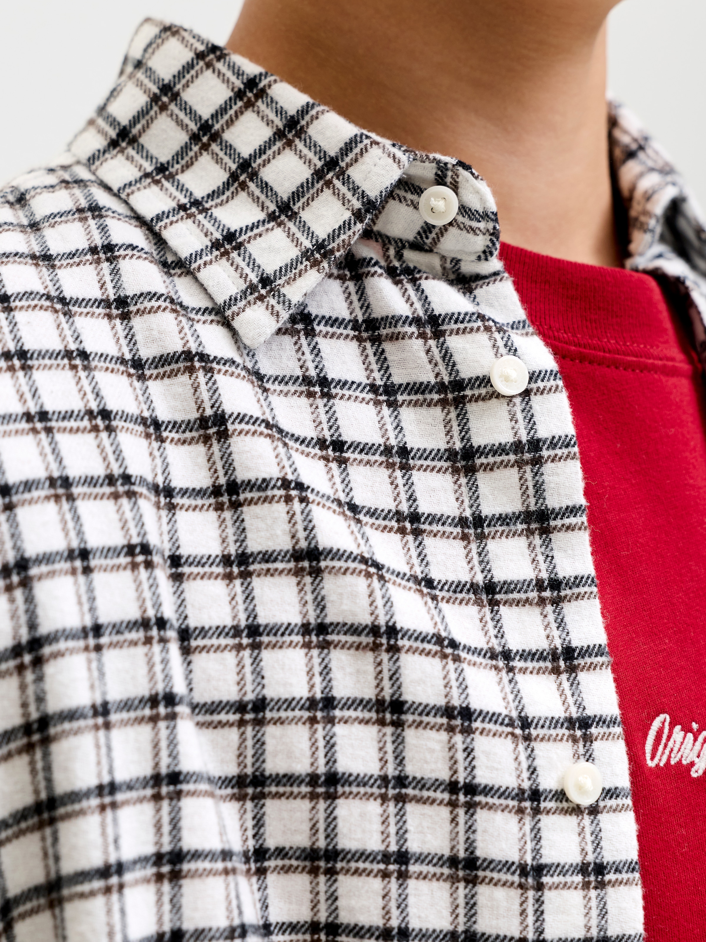 Jack & Jones Junior Langarmhemd »JORFREDERIKSBERG FLANNEL SHIRT L/S JNR« Baumwolle, relaxed fit