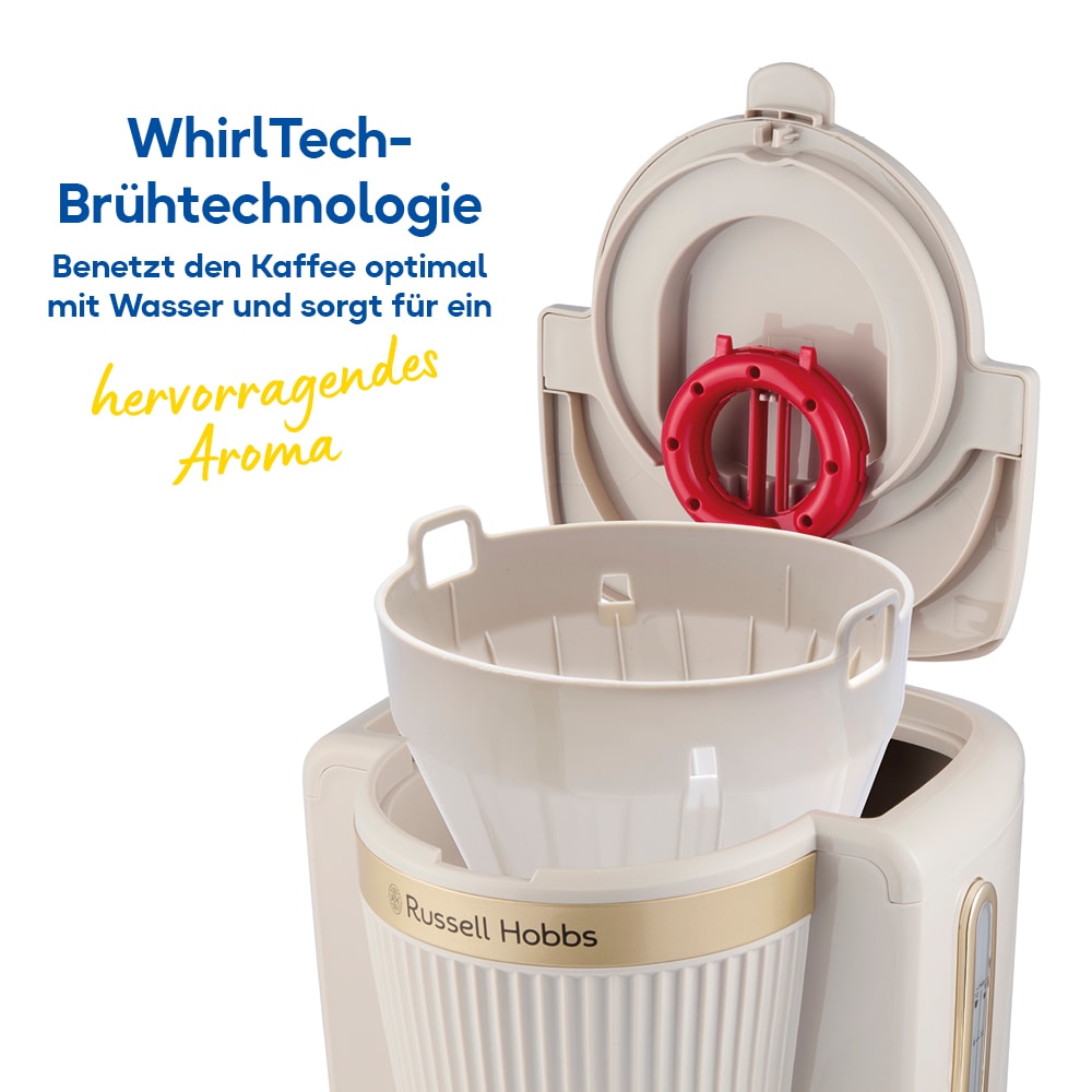 RUSSELL HOBBS Filterkaffeemaschine »Stone 26781-56« 1,25 l Kaffeekanne 1,25l Glaskanne, Warmhaltefunktion, WhilTech-Brühtechnologie