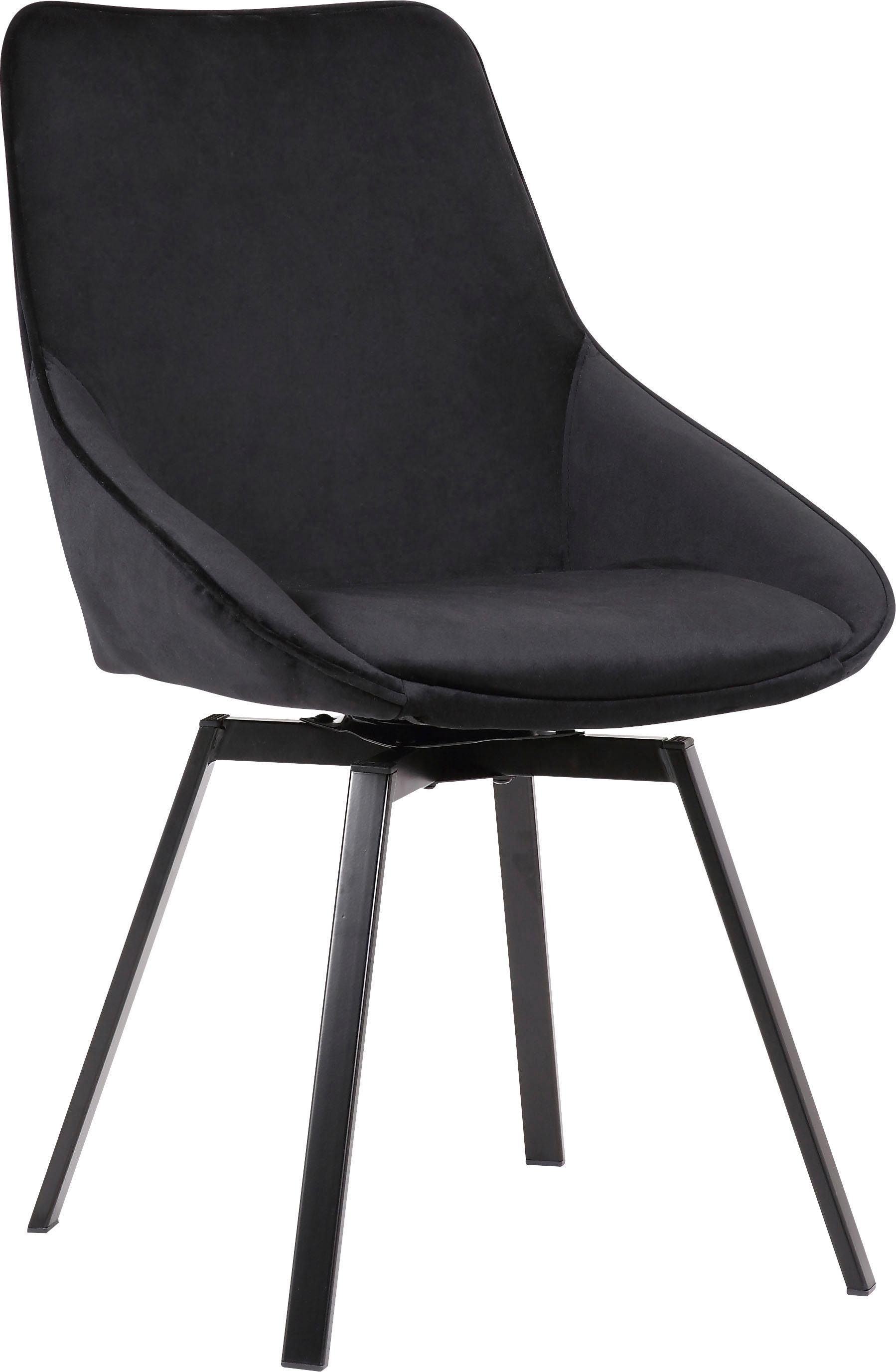 INOSIGN Esszimmerstuhl »Merisa«, (Set), Luxus-Microfaser, 2er-Set mit gepolstertem Sitz und Rückenlehne, Drehstuhl