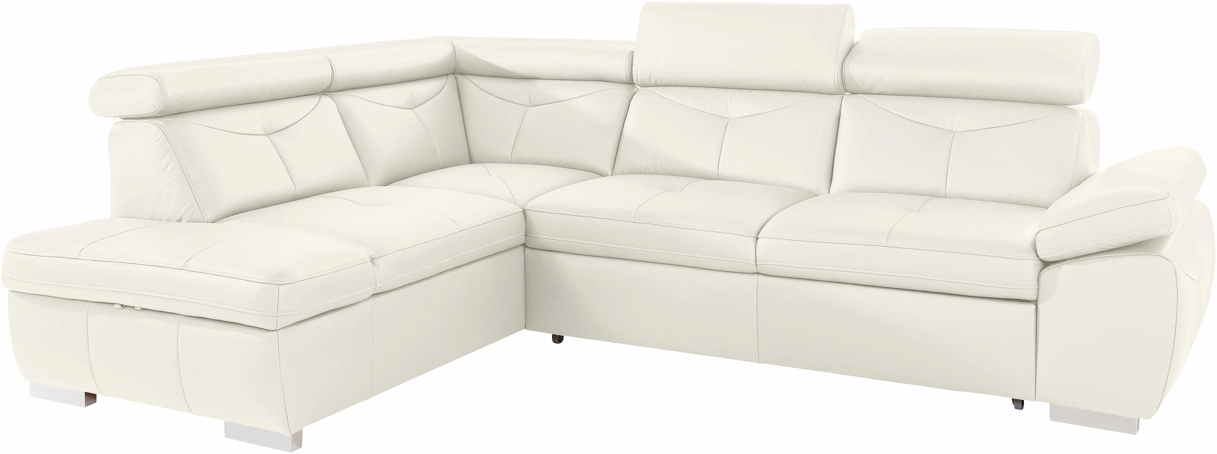 exxpo - sofa fashion Ecksofa »Spring, super bequem und komfortabel mit Armteil- und Kopfteilfunktion«, wahlweise mit Bettfunktion und Bettkasten, L-Form