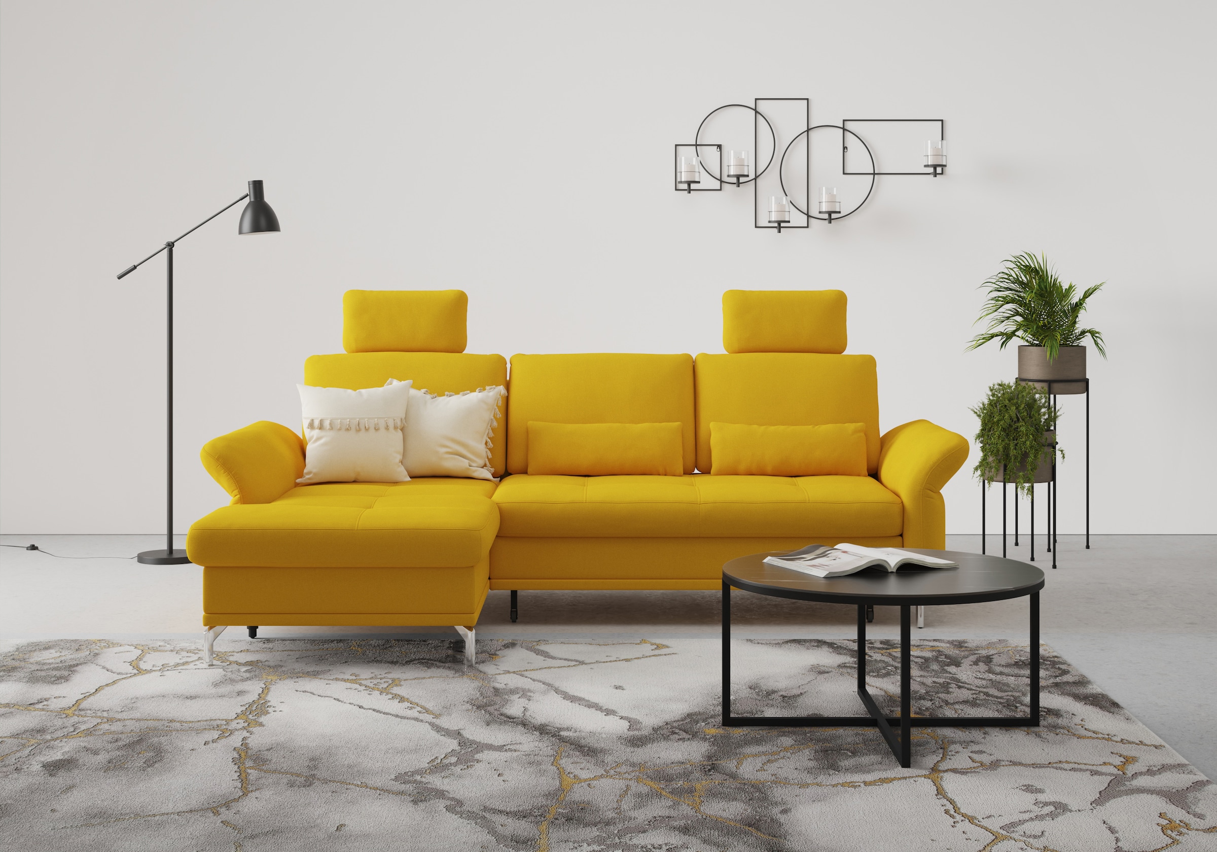 INOSIGN Ecksofa »Palm Beach L-Form«, Federkern, mit Sitztiefenverstellung, günstig online kaufen