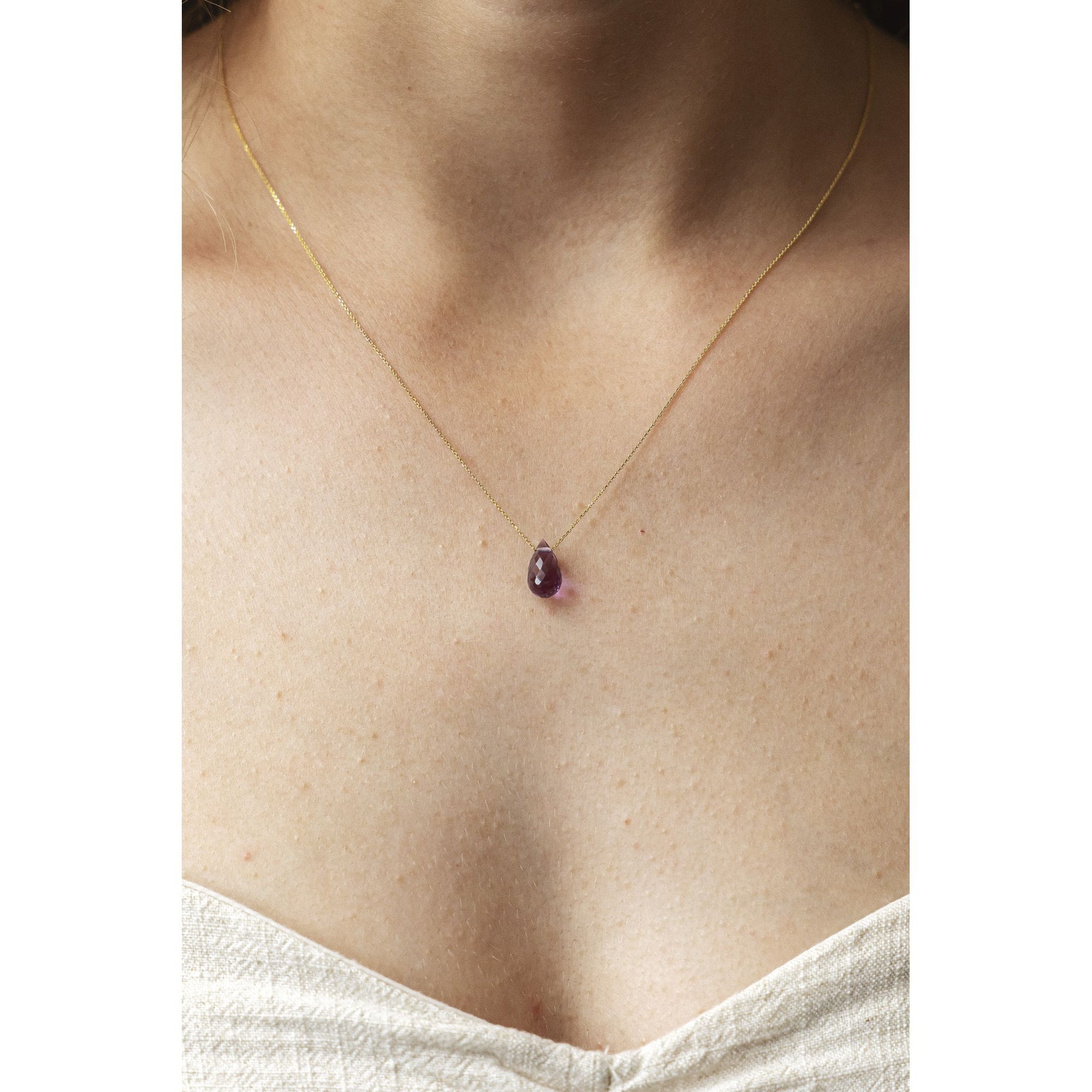 CELESTA Kette mit Anhänger »375 Gelbgold Amethyst«