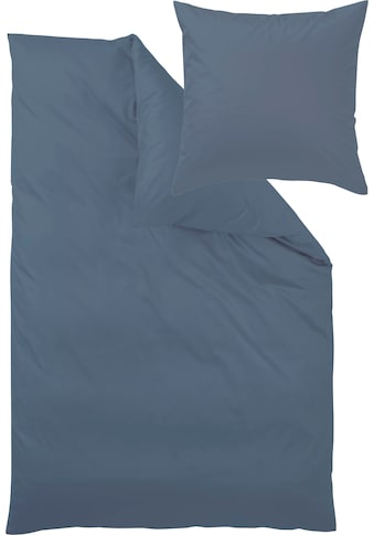 Bettwäsche »Uni-Mako-Satin aus 100% Baumwolle, Bett- und Kopfkissenbezug mit...