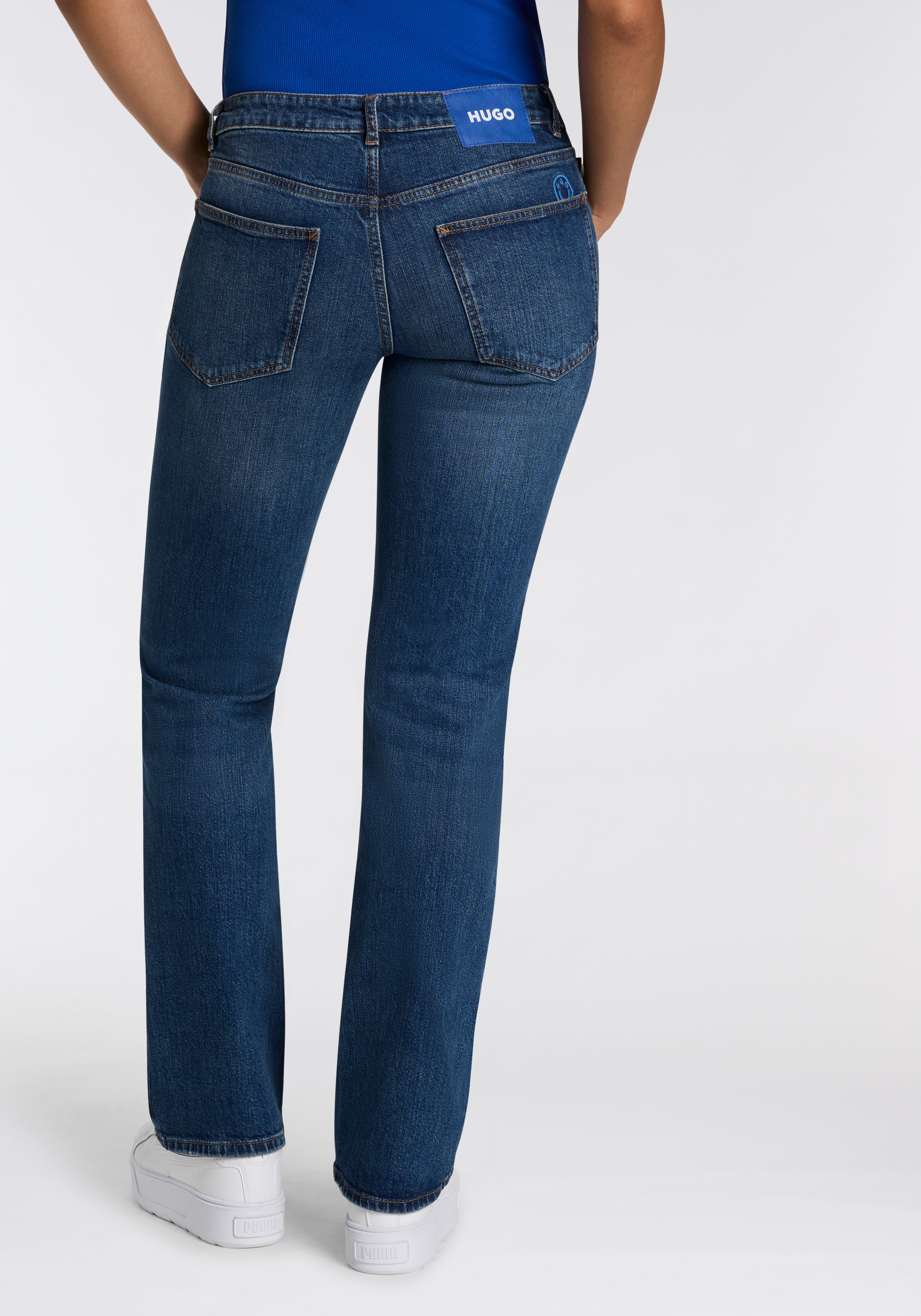 HUGO Blue Bootcut-Jeans »Gamera«, Low Rise