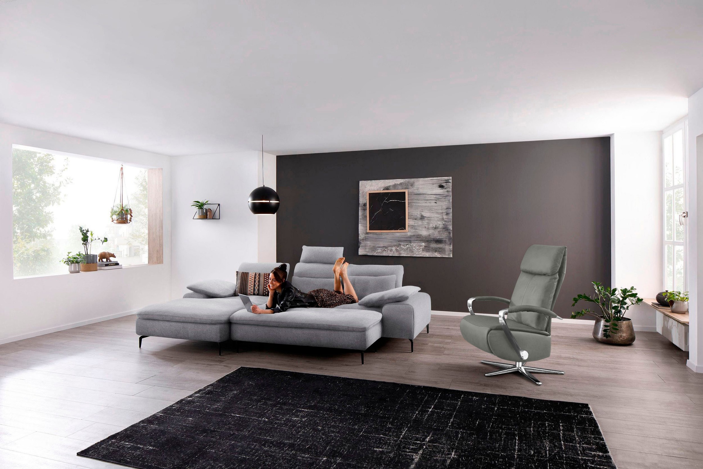 W.SCHILLIG Relaxsessel »rumbaa« wahlweise mit Doppelmotor, in Größen S, M & L, mit 5-Sternfuß