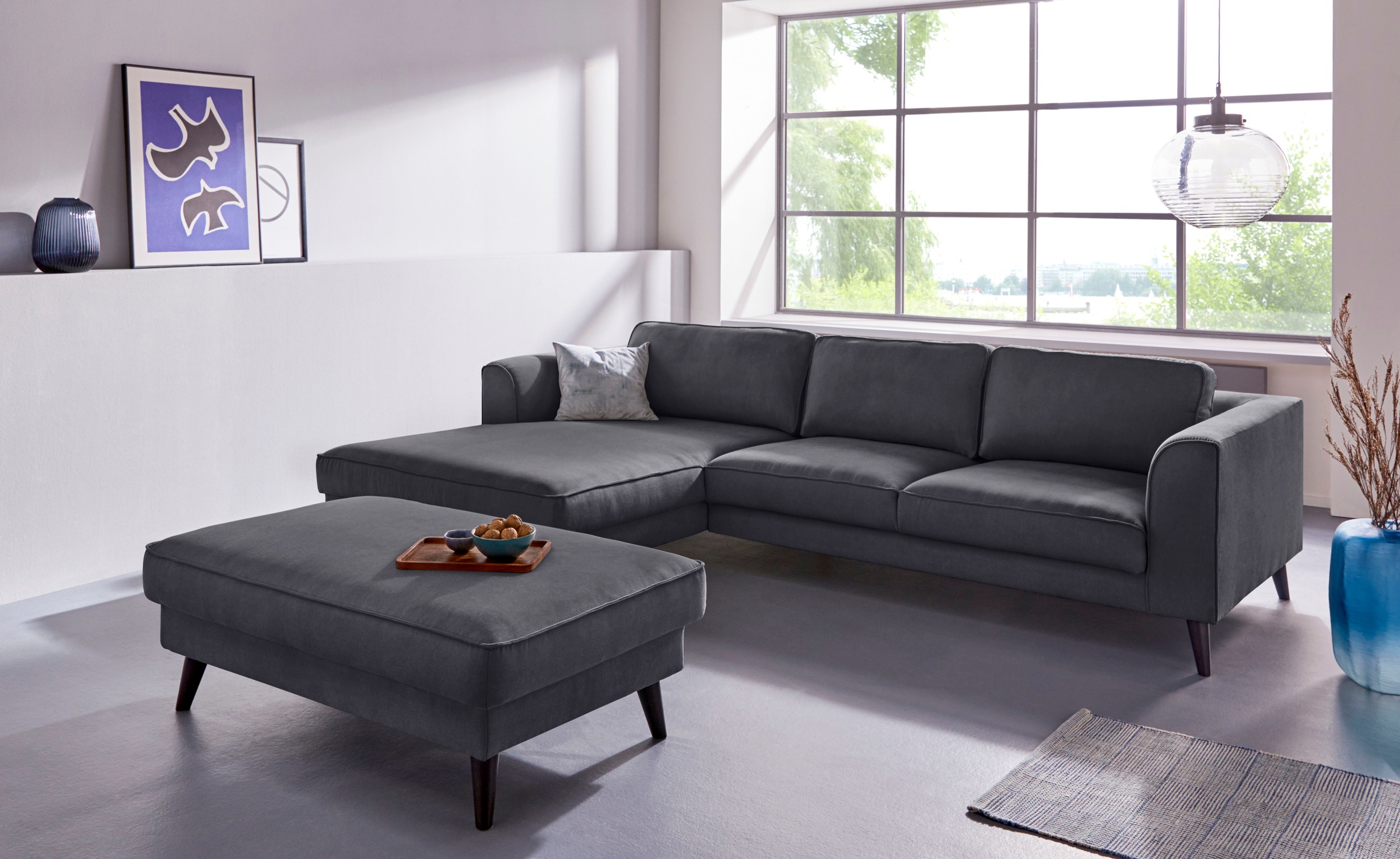 INOSIGN Ecksofa »Lumber Jack, elegant und bequem, Breite 280, hoher Fuß, L-Form«, in moderner Optik