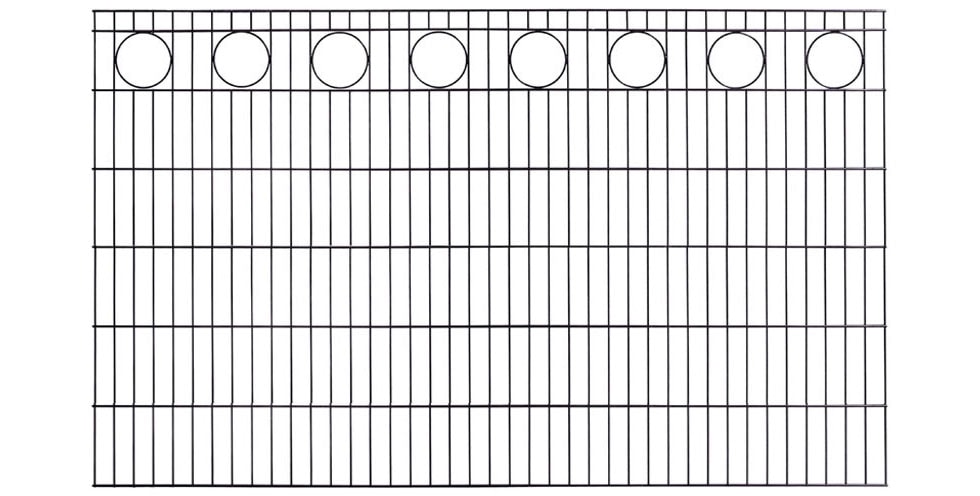 KRAUS Doppelstabmattenzaun »Schmuckmatte-60x40«, anthrazit, 120 cm hoch, 5 Elemente für 10 m, 6 Pfosten