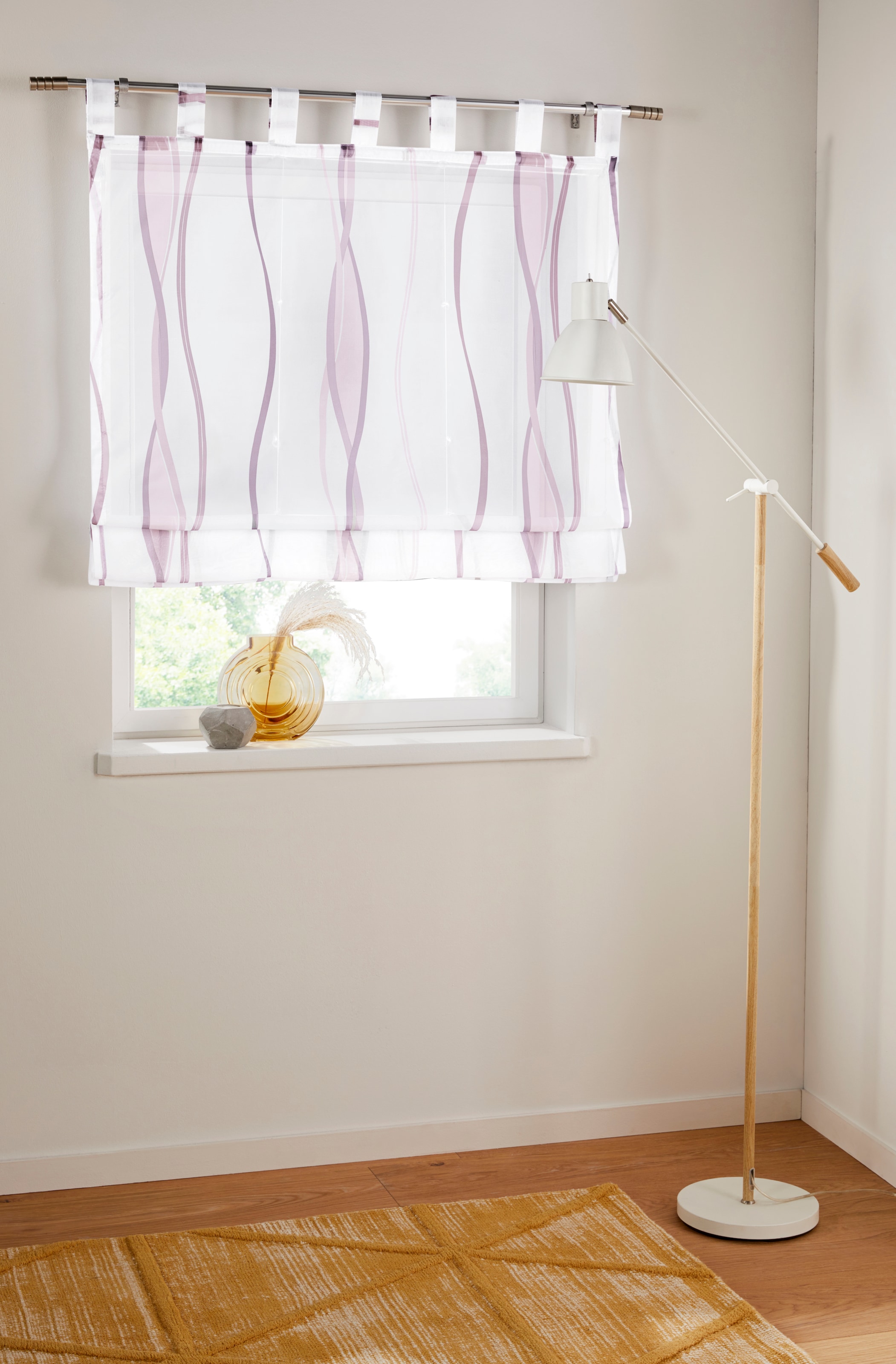 my home Raffrollo "Dimona" mit Schlaufen Transparent, Voile, Polyester günstig online kaufen