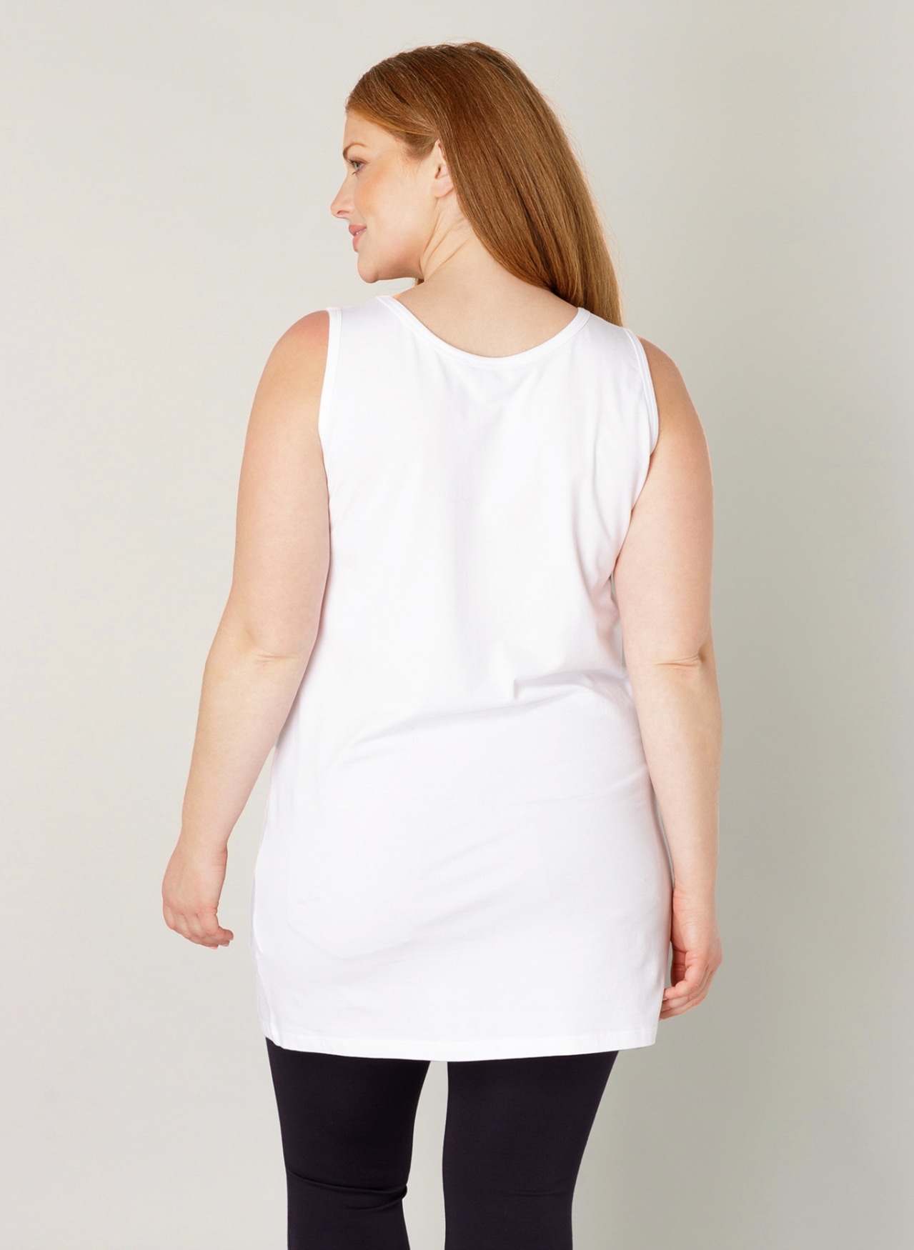 Base Level Curvy Trägertop Hüftbedeckender Schnitt mit Schlitzen am Saum