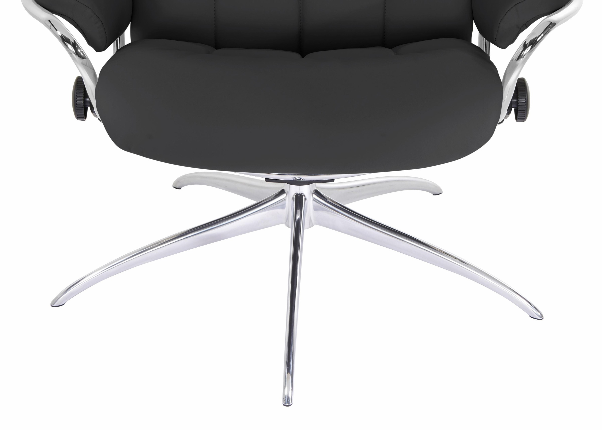 Stressless® Relaxsessel »London«, (Set, Relaxsessel mit Hocker), mit Hocker, High Back, mit Star Base, Gestell Chrom