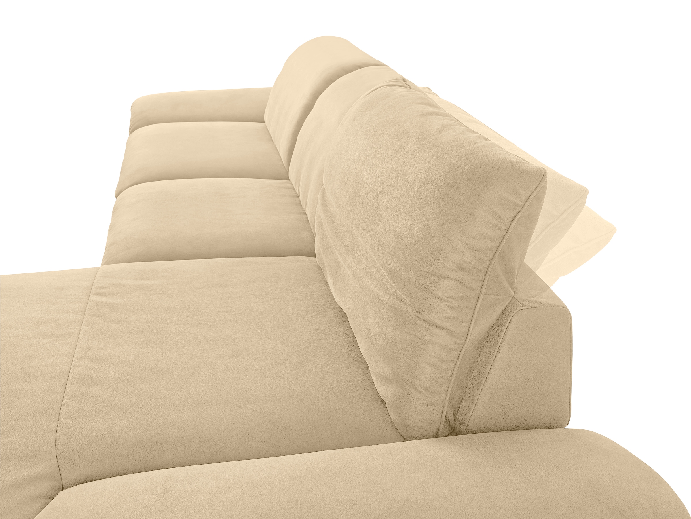 W.SCHILLIG Ecksofa »enjoy&MORE, Designsofa, bequem, zeitlos und elegant, L-Form«, mit Sitztiefenverstellung, Füße Chrom glänzend, Breite 340 cm