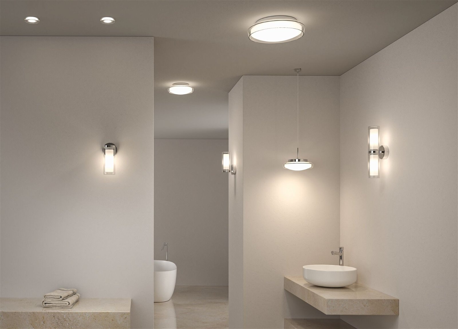 Paulmann Wandleuchte »Selection Bathroom Luena« IP44 spritzwassergeschützt, für Leuchtmitttel 1 x E14