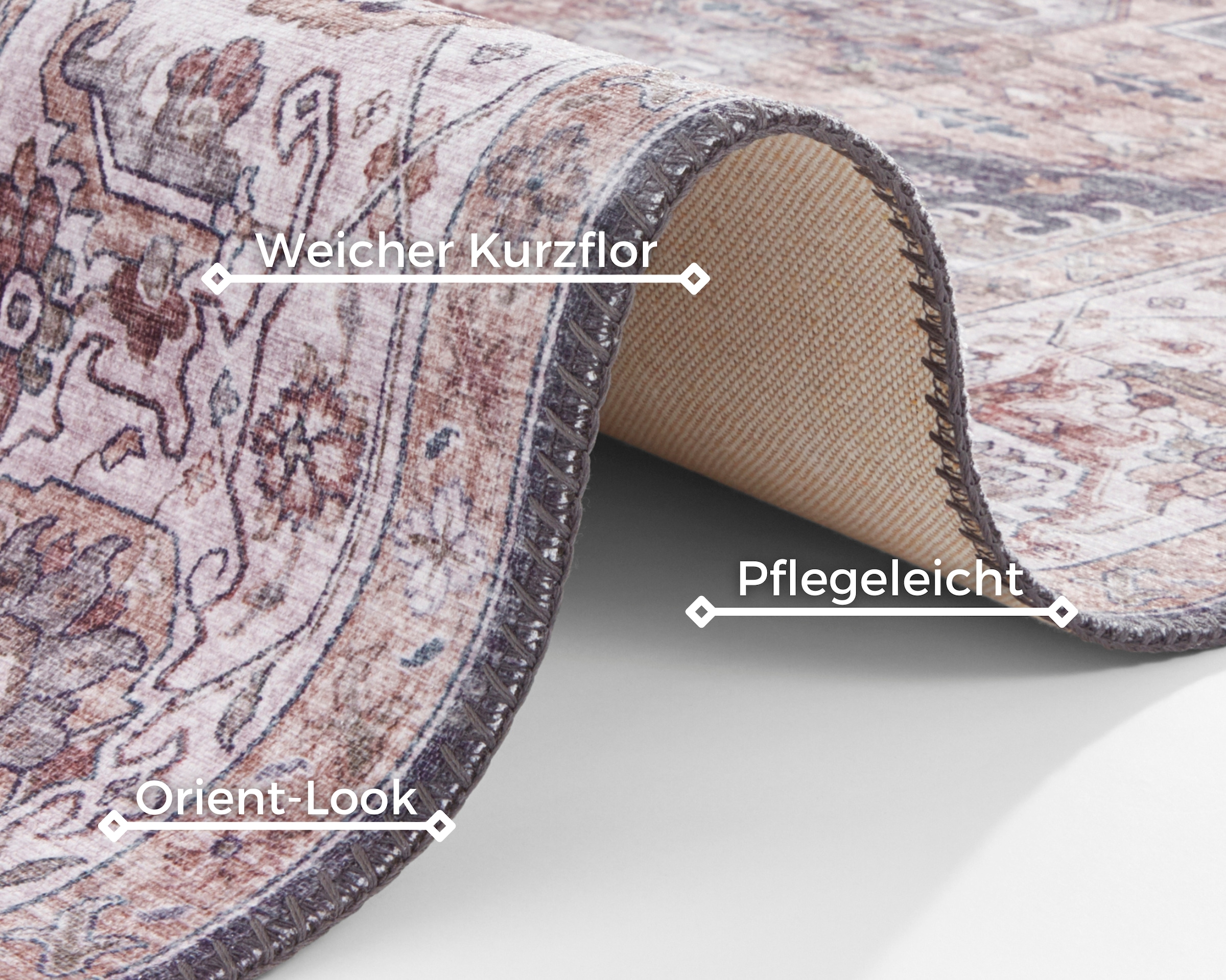 NORTHRUGS Teppich »Sylla«, rechteckig, 5 mm Höhe, Orientalisch, Läufer, Vin günstig online kaufen