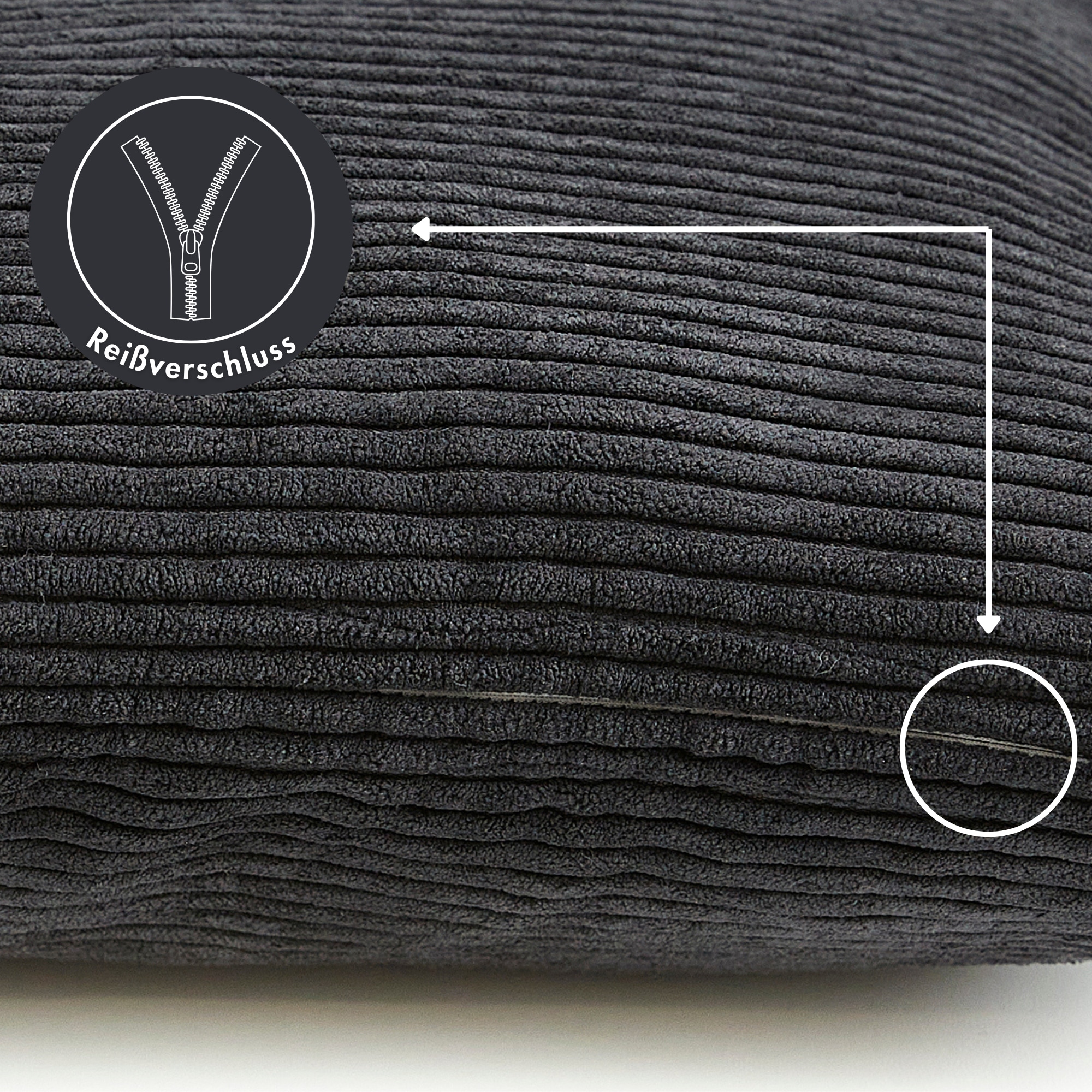 Andiamo Dekokissen »Cord Kissen Emy, Kissenhülle mit Füllung« Sofakissen, eckig, 40x40 oder 30x50  cm, auch als 4er Set erhältlich