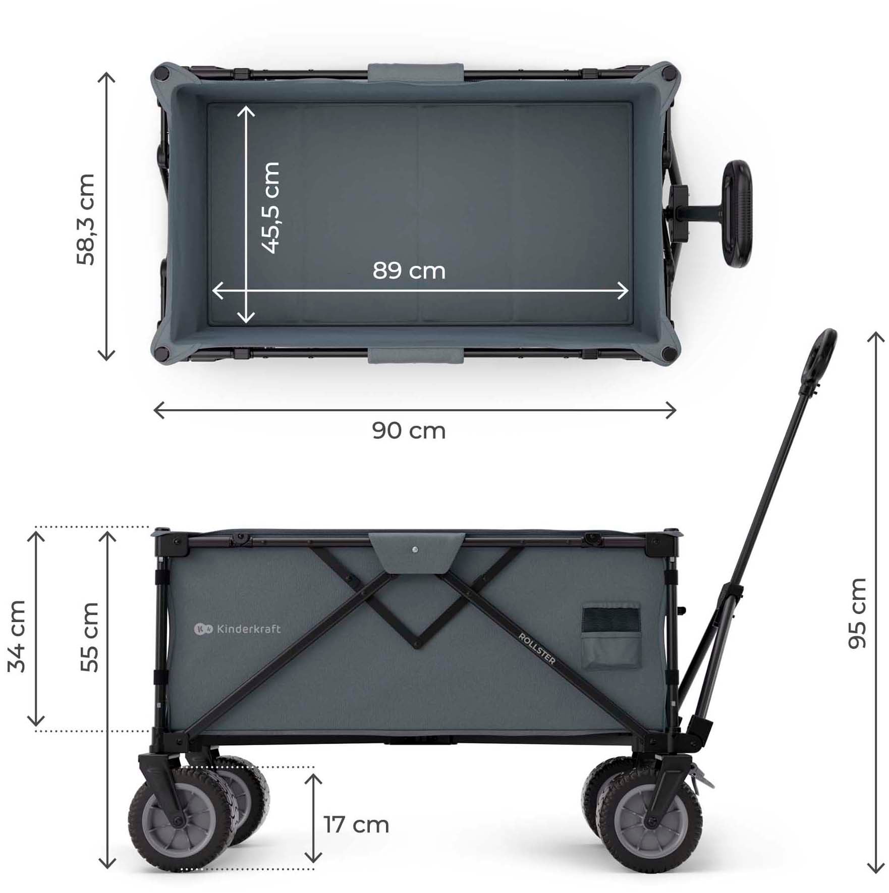 Kinderkraft Bollerwagen »ROLLSTER« faltbar