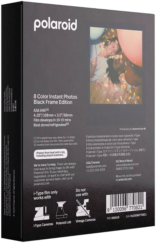 Polaroid Sofortbildfilm »i-Type Color Film Black Frame 8x«