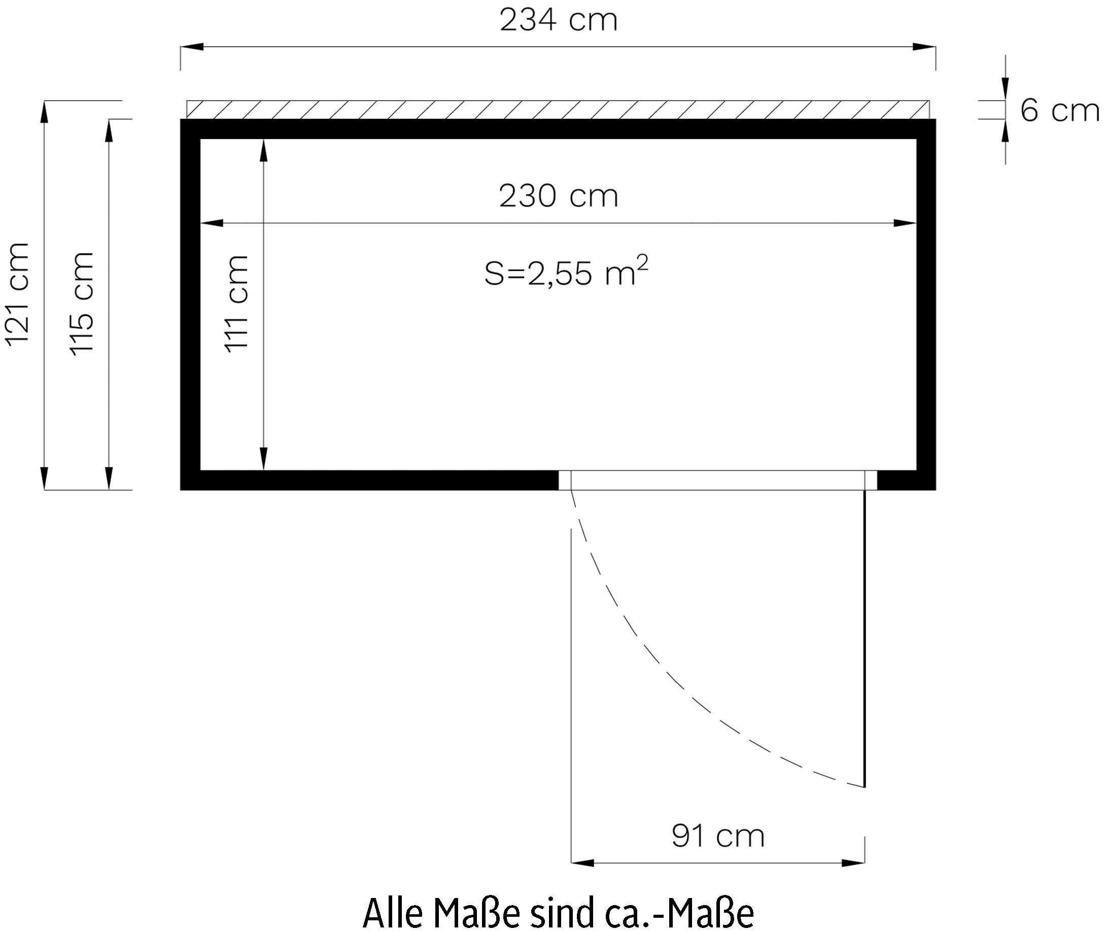 KONIFERA Gartenhaus »Cubus 1«, Inklusive Fußboden