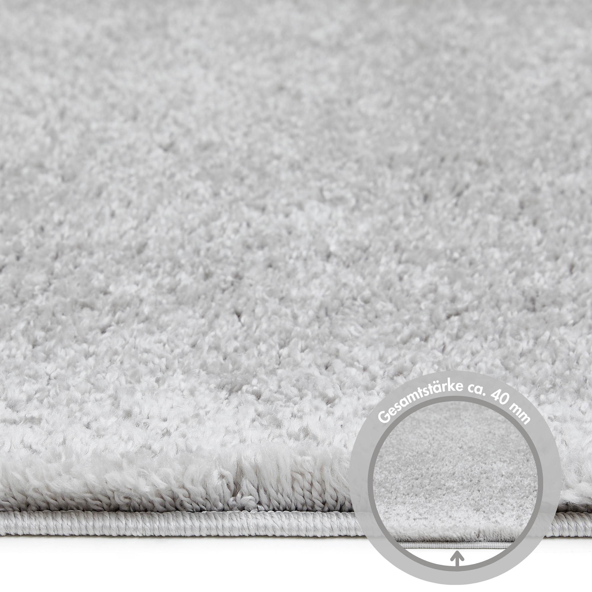 Andiamo Hochflor-Teppich »Chicago«, rechteckig, 40 mm Höhe, Uni Farben, weich & kuschelig, ideal im Wohnzimmer & Schlafzimmer