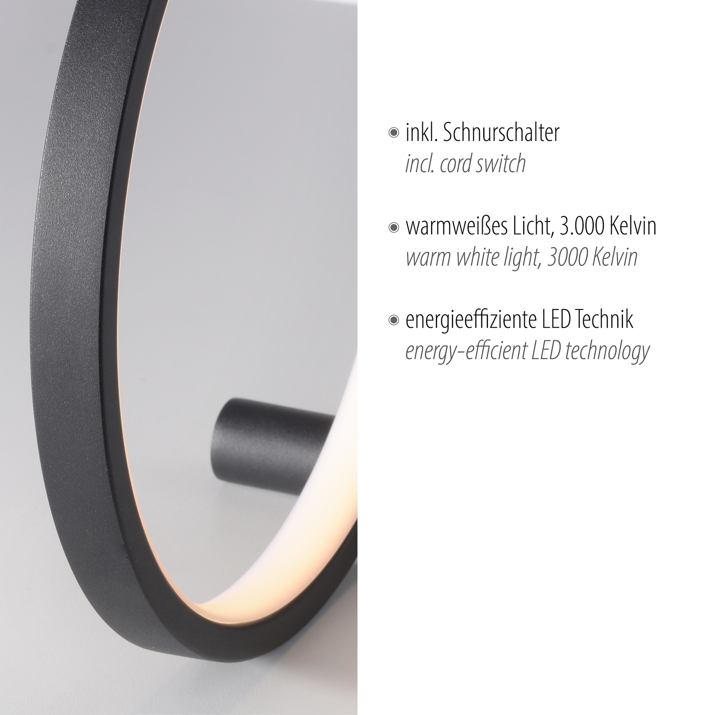 JUST LIGHT Tischleuchte »MINI RITUS«, 1 flammig, Leuchtmittel LED-Board | LED fest integriert, LED, Schalter, Schnurschalter