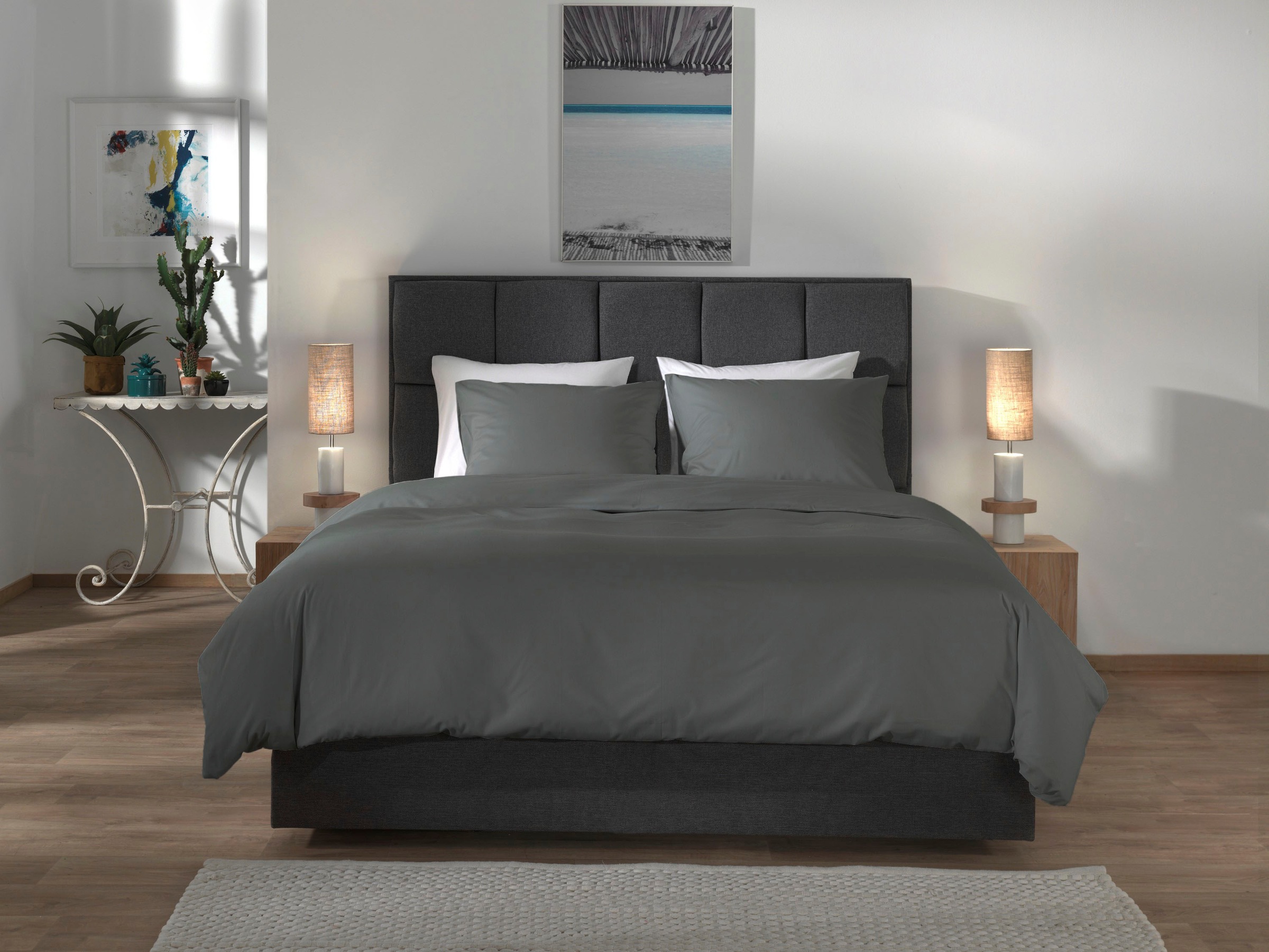 YELLOW Bettwäsche »Suite-Casablanca« 2 Stk. tlg. Uni, 100% Baumwolle ab 135 günstig online kaufen