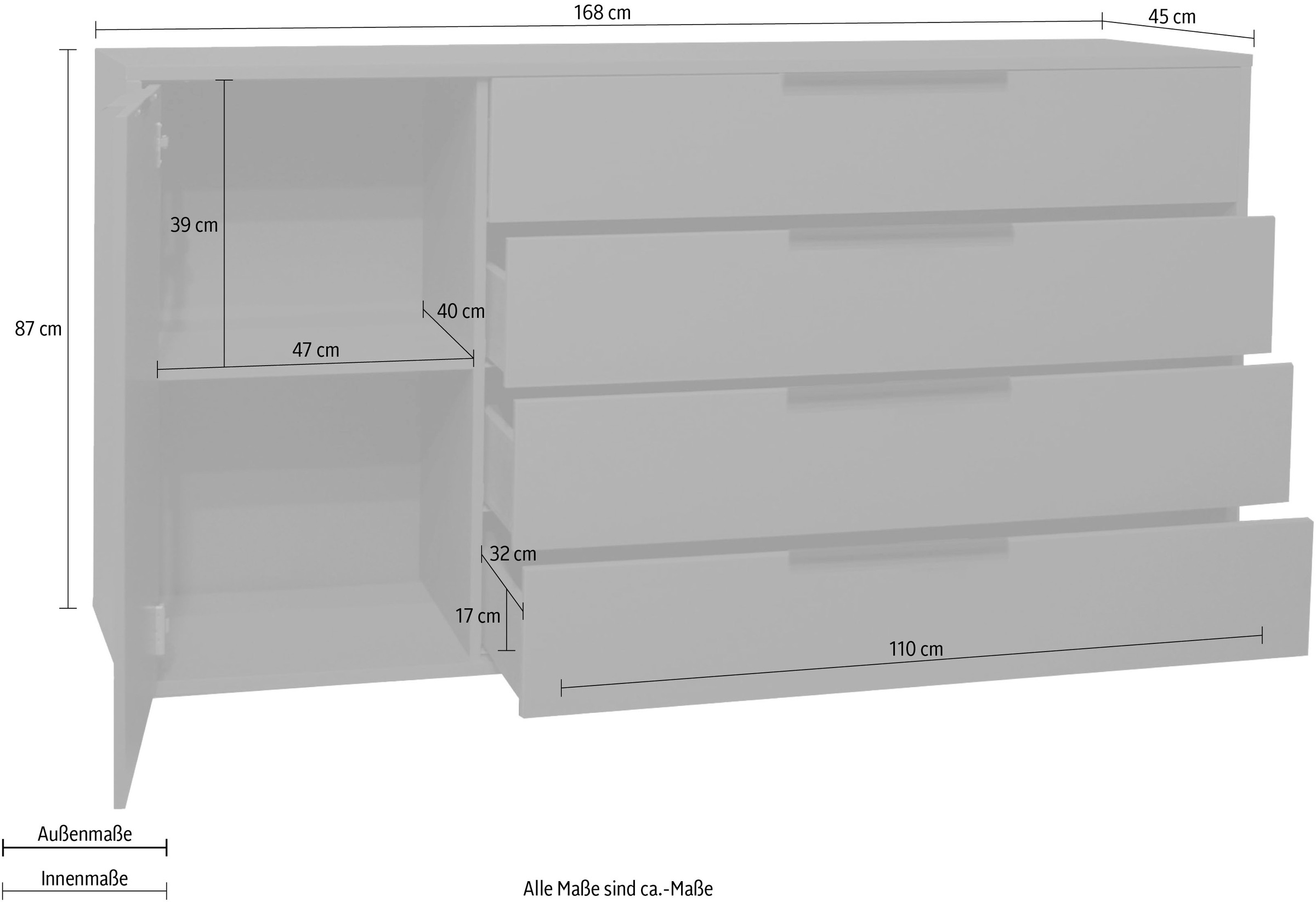 Mäusbacher Highboard »Bonnie TOPSELLER!«, (OTTOs Choice)