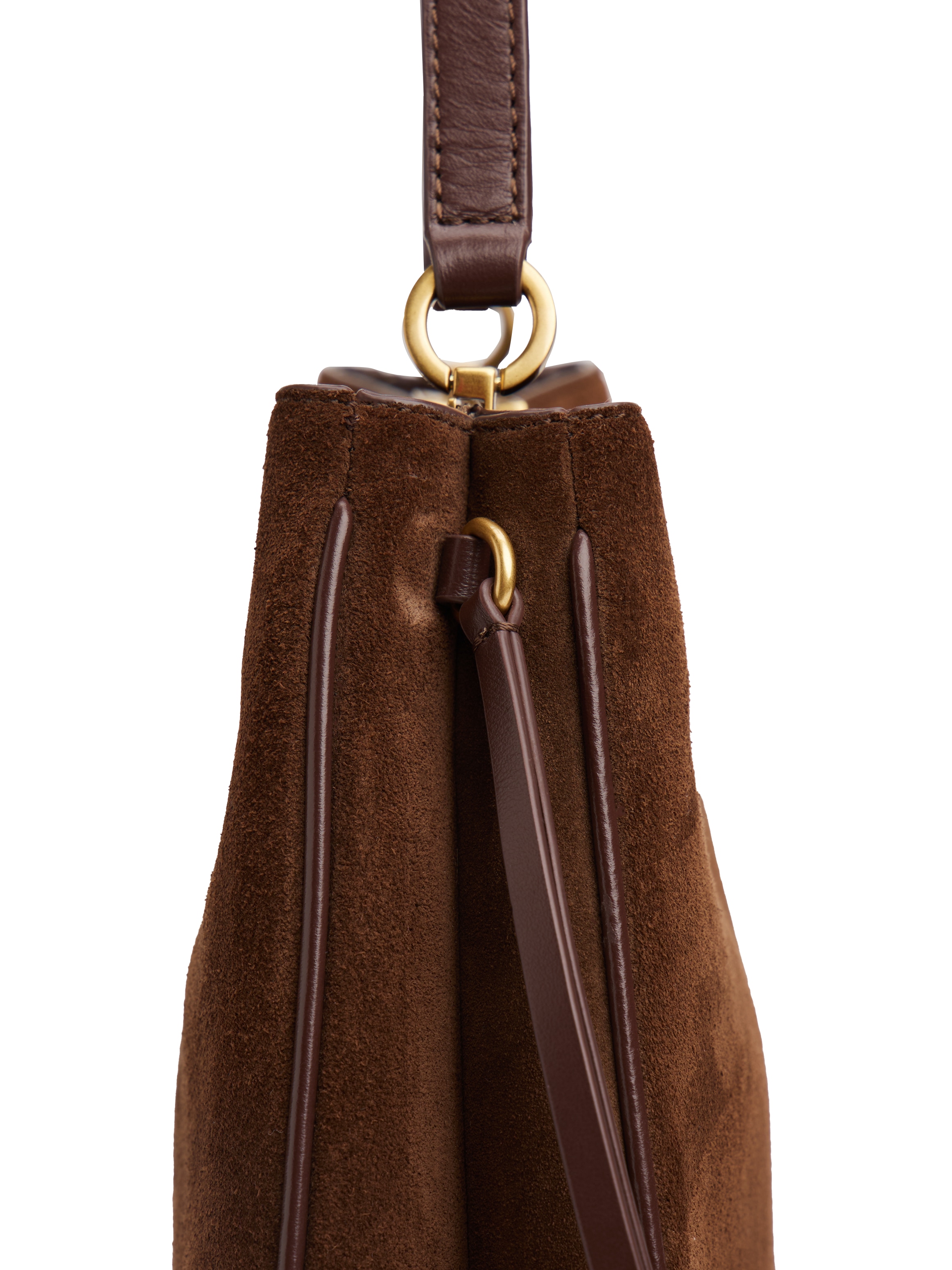 Tommy Hilfiger Schultertasche »CASUAL LEATHER SHOULDER BAG SUED« , Damen Handtasche, Tragetasche mit Logo-Schmuckelement