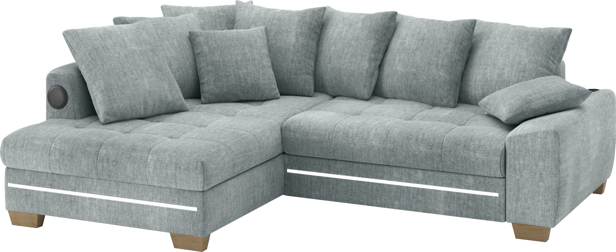 Mr. Couch Ecksofa »Nikita II, L-Form« mit Kaltschaum, RGB-LED, Soundsystem, günstig online kaufen