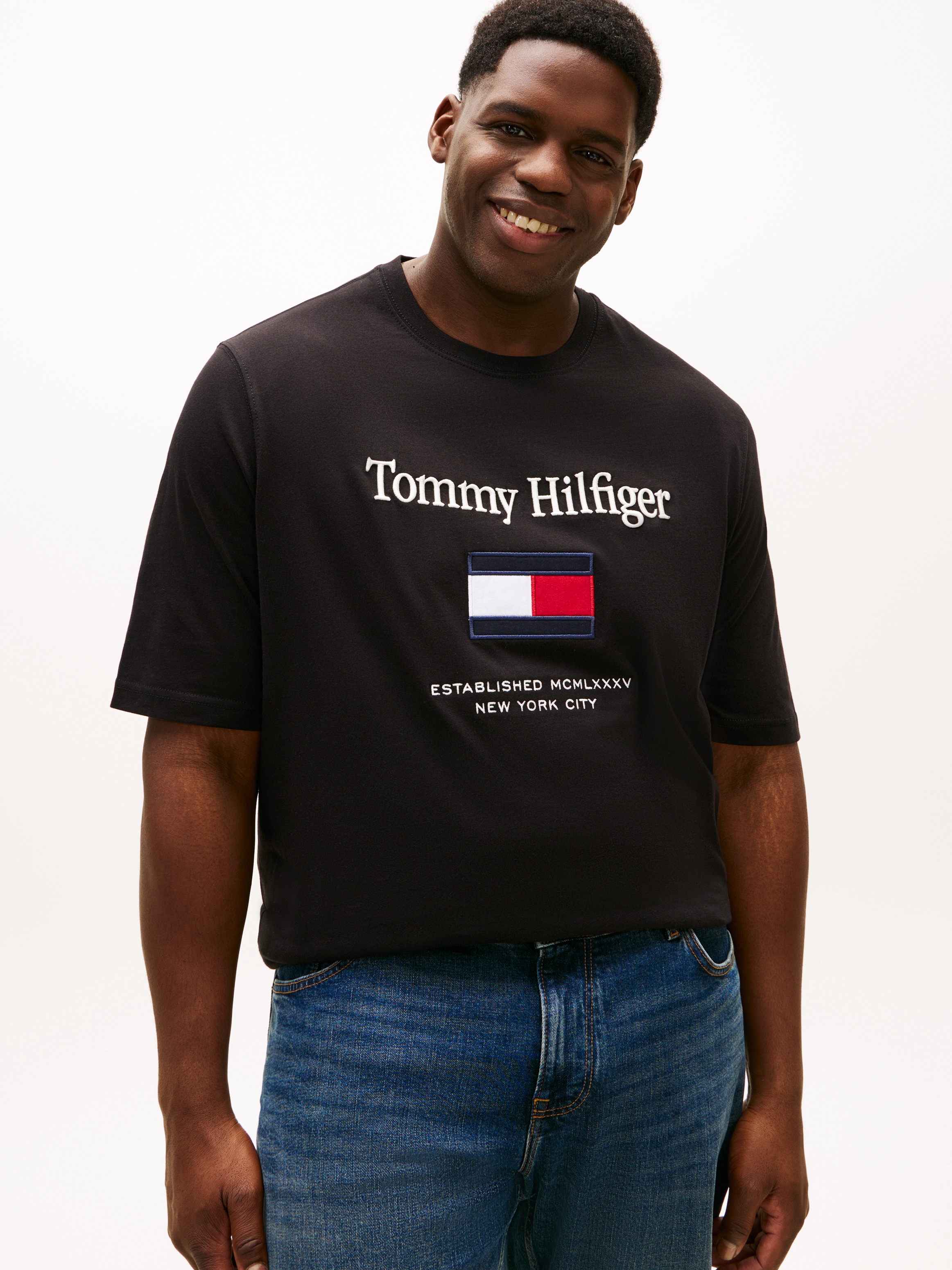 Tommy Hilfiger Big & Tall T-Shirt »BT-TOMMY EMBRO FLAG« Große Größen