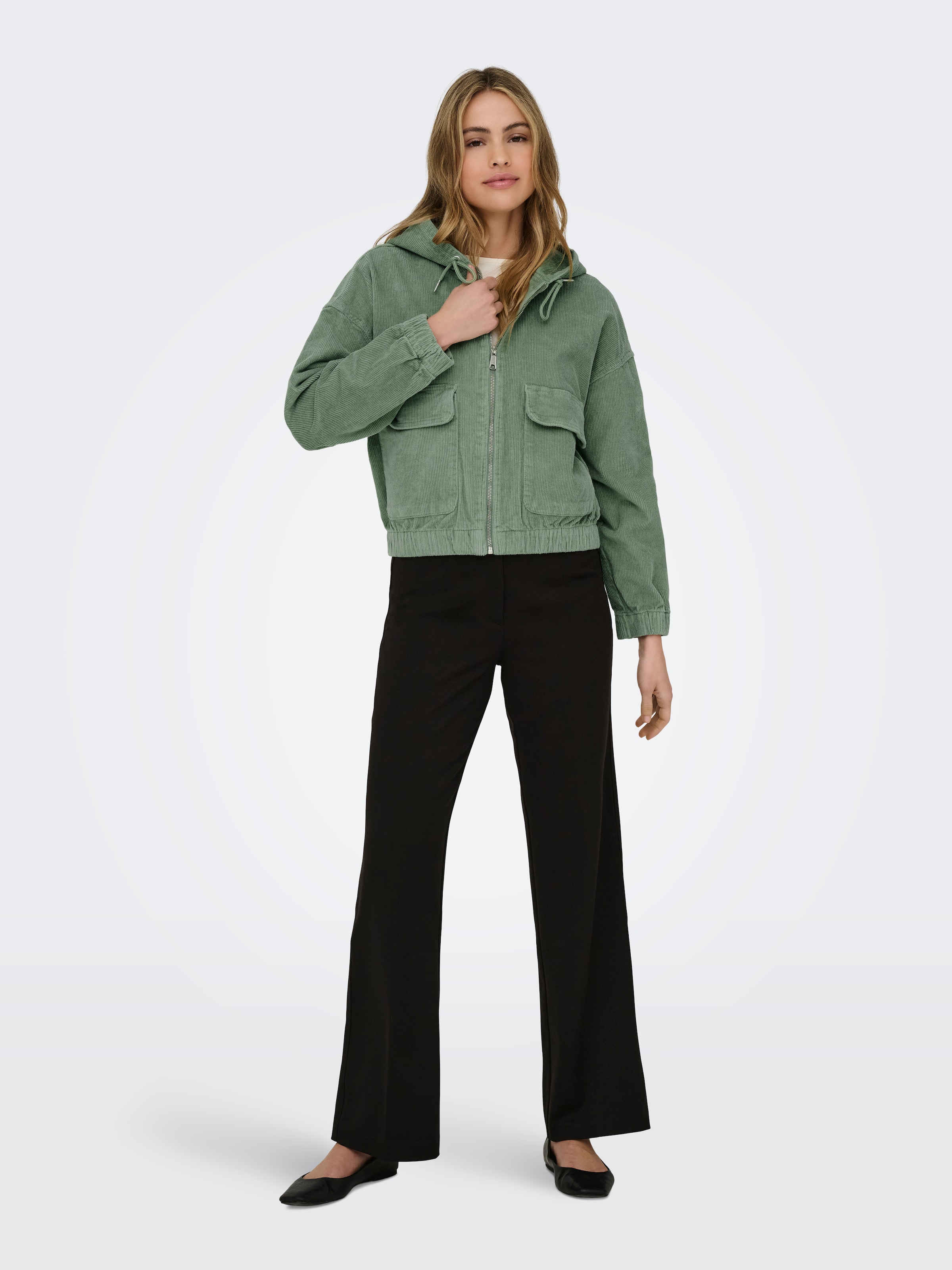 ONLY Cordjacke »ONLKENZIE L/S CORD JACKET PNT NOOS« mit Kapuze Baumwollmischung