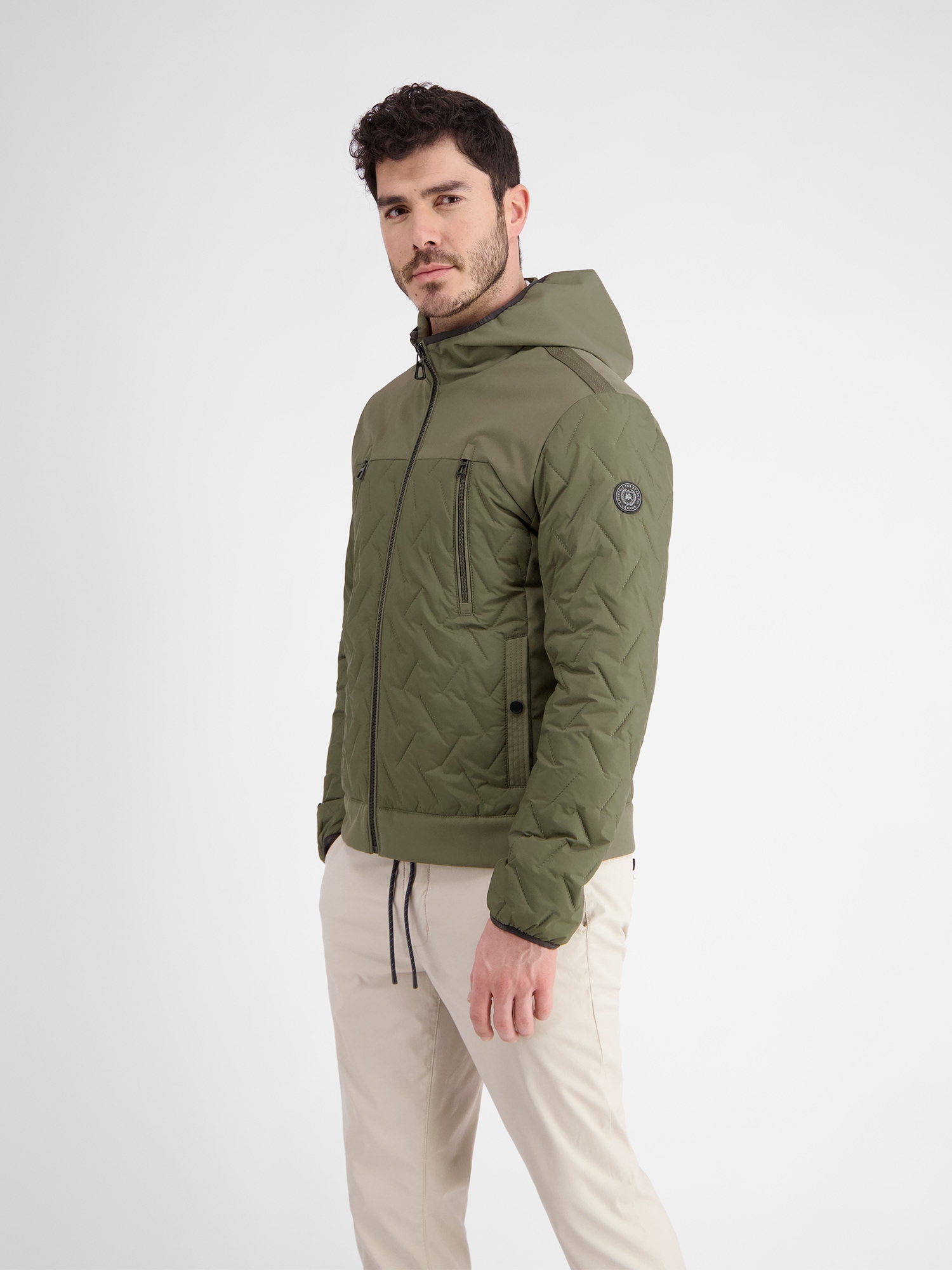 LERROS Steppjacke »LERROS Herren Steppjacke mit Kapuze«, mit Kapuze, Wasser- und windabweisend