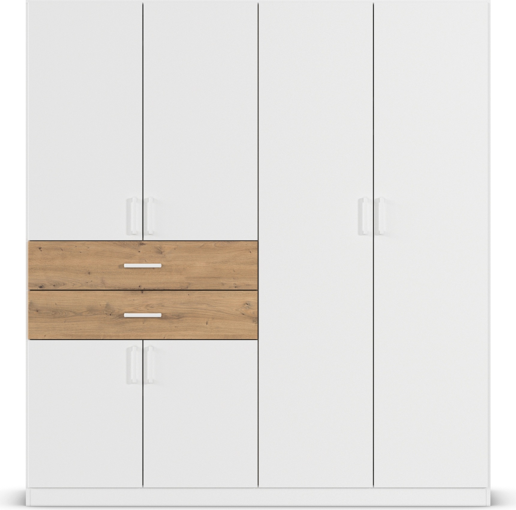 rauch Drehtürenschrank »Kleiderschrank Schrank Garderobe MAIKA mit Dekor-Front«, 2 Schubladen, in verschiedenen Breiten, Höhen, Farben, MADE IN GERMANY