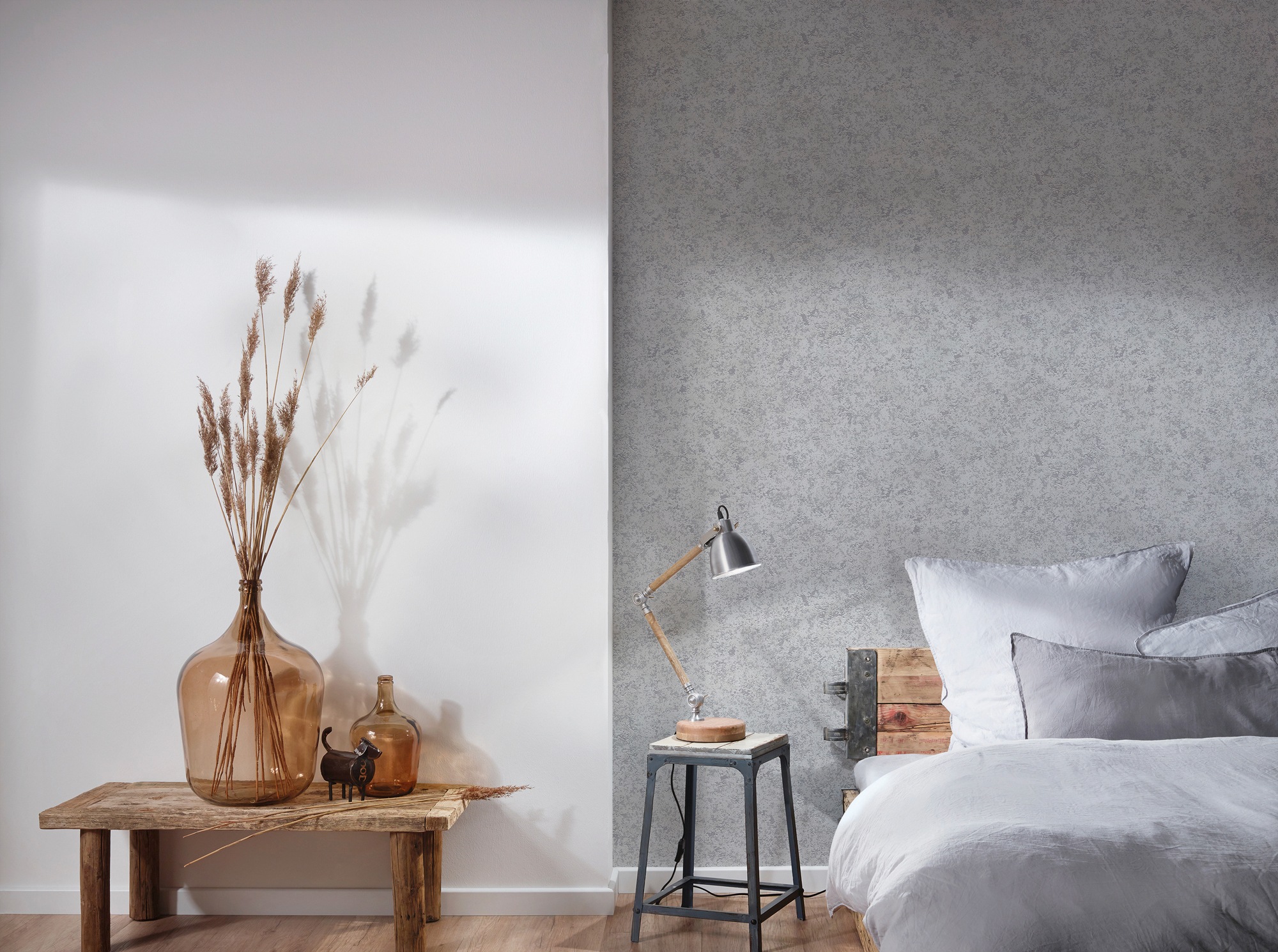A.S. Création Vliestapete »Attractive«, unifarben-einfarbig-Strukturmuster, Tapete Uni einfarbig Tapeten Wohnzimmer Schlafzimmer Küche Flur Design