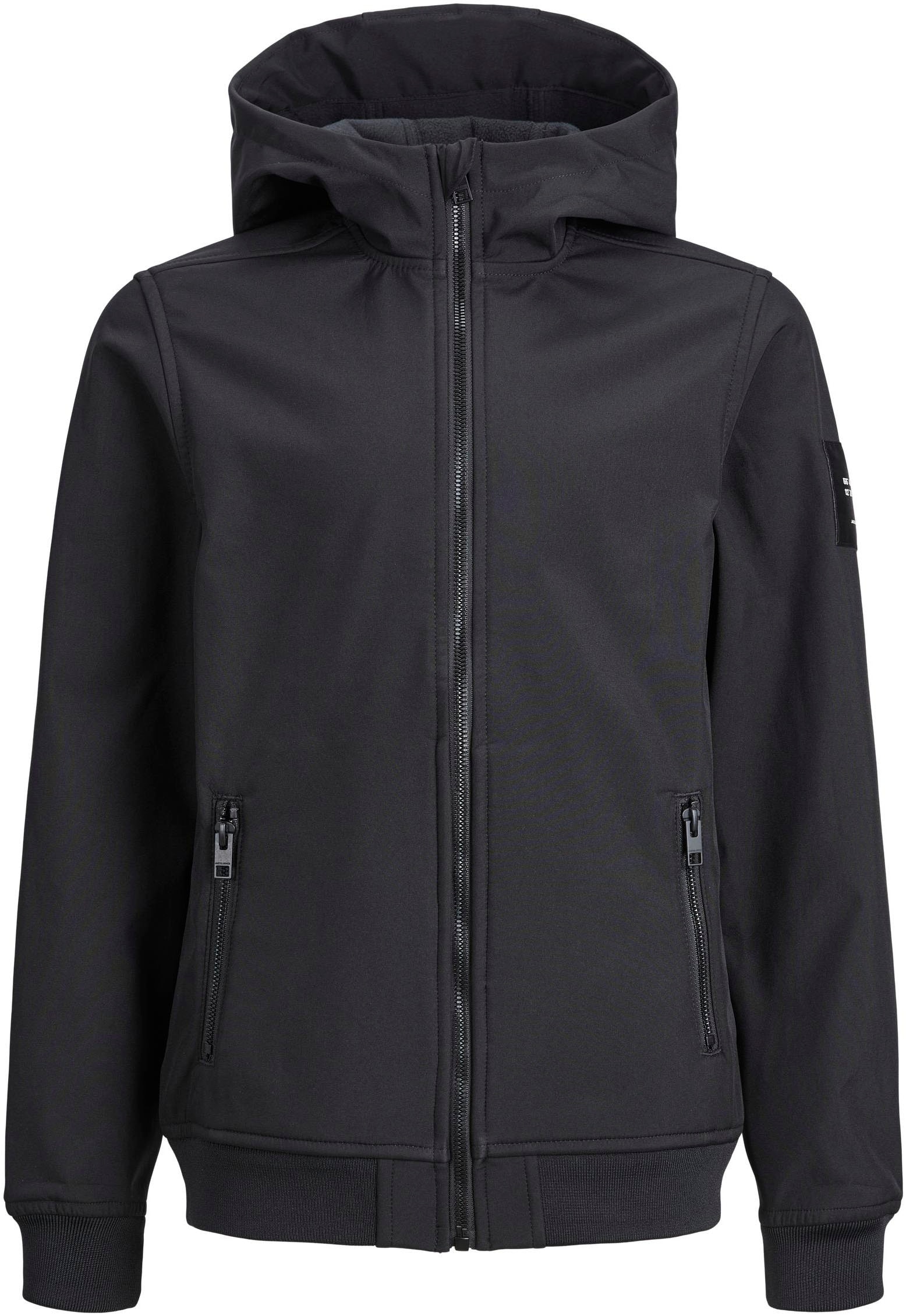 Softshelljacke »JJEBASIC SOFTSHELL HOOD SN JNR«, mit Kapuze