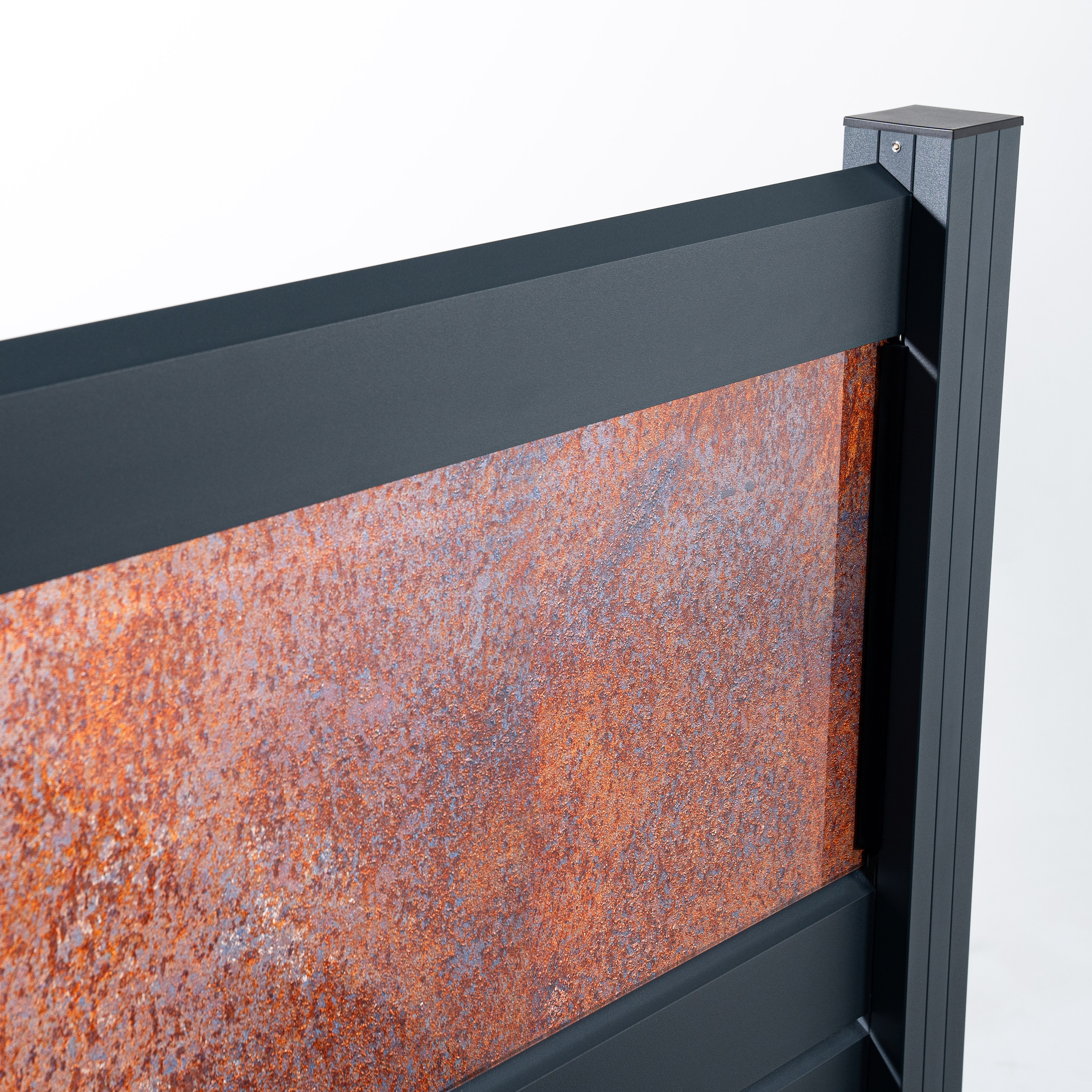 STAKET PRO Gartenzaun »Komplettzaun »Rhombus Mini« Breite 1200 mm + Cortenstahl«, Zaunhöhe 180 cm, Zaunlänge 2,484 - 3,726 m