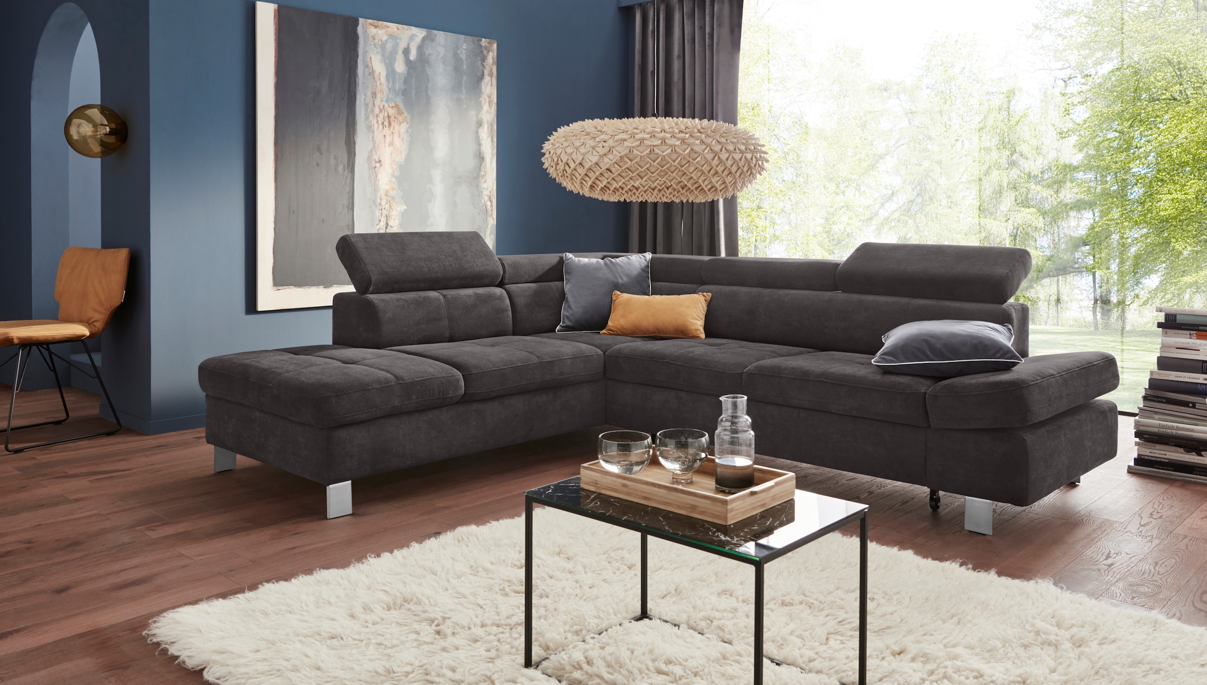 exxpo - sofa fashion Ecksofa Fiji, L-Form, mit Kopf- bzw. Rückenverstellung günstig online kaufen