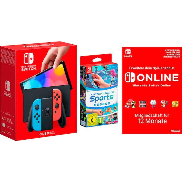 Switch 12 Nintendo auf bestellen OLED«, Raten Sports Code Monate »Switch inkl. NSO Switch und Spielekonsole