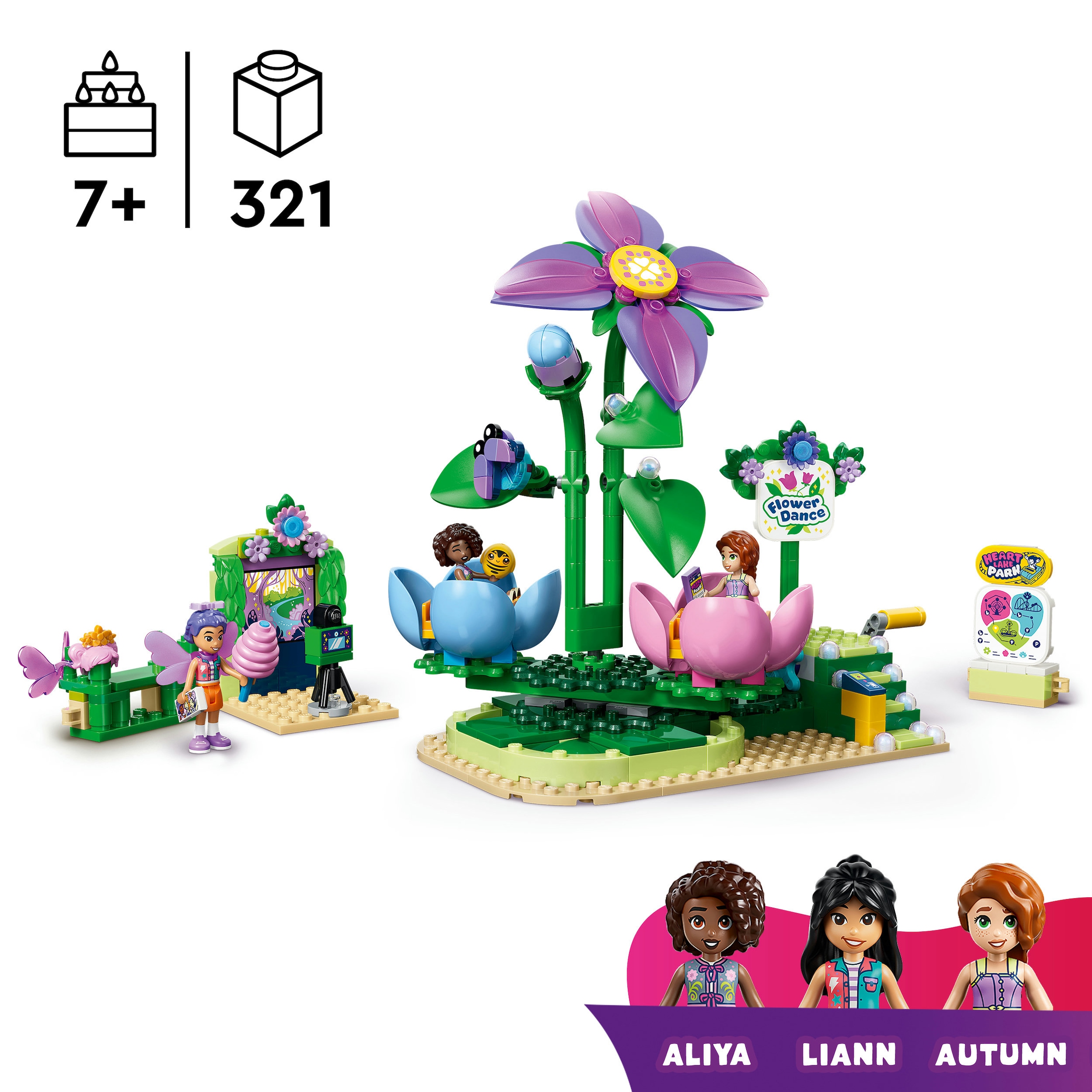 LEGO® Konstruktionsspielsteine »Feentassen-Karussell mit Blumendeko (42702), LEGO Friends« Made in Europe