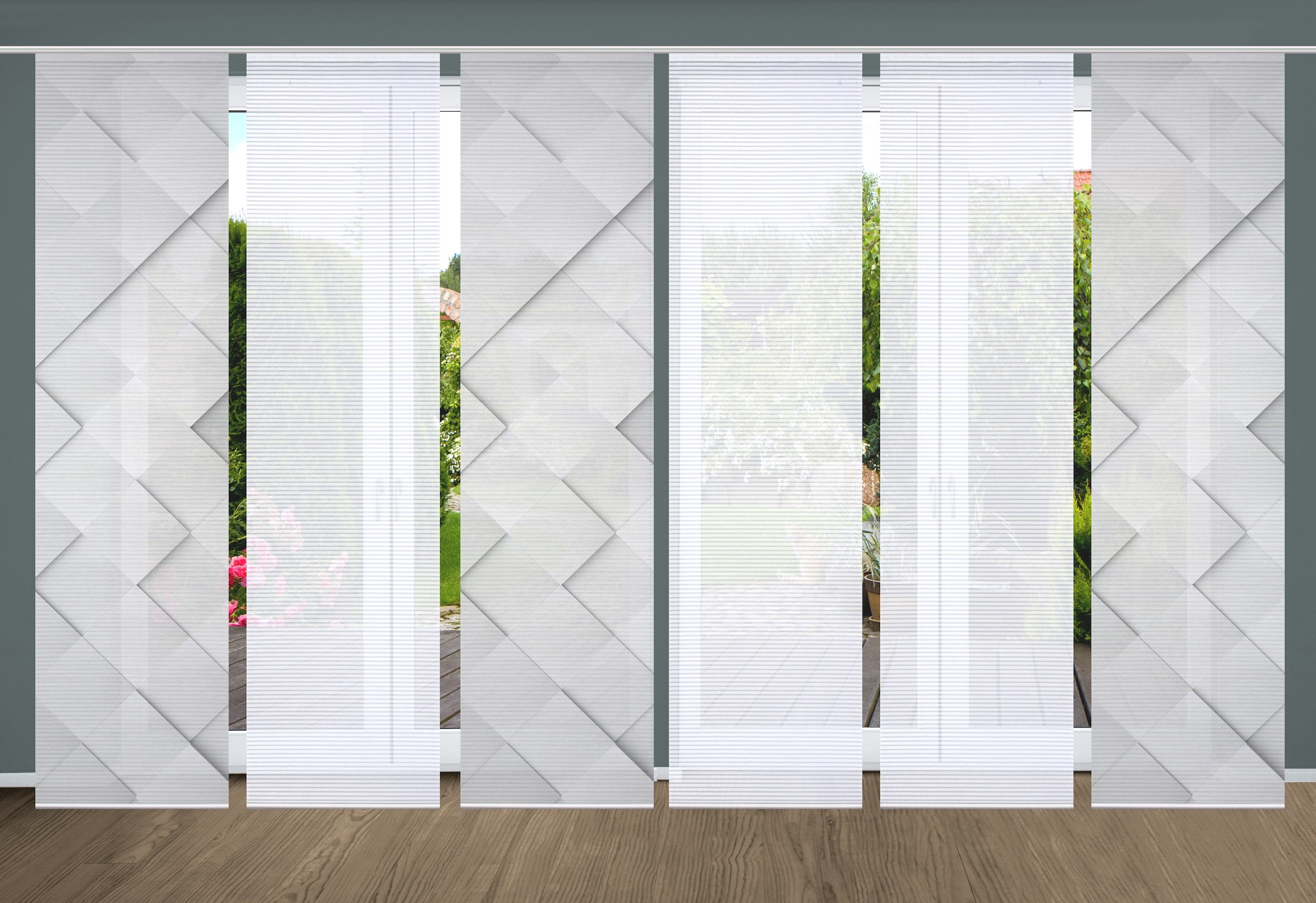 HOME in green Schiebegardine »SYLVIA« Paneelwagen 6 Stk. tlg. SET DIGITALDR günstig online kaufen