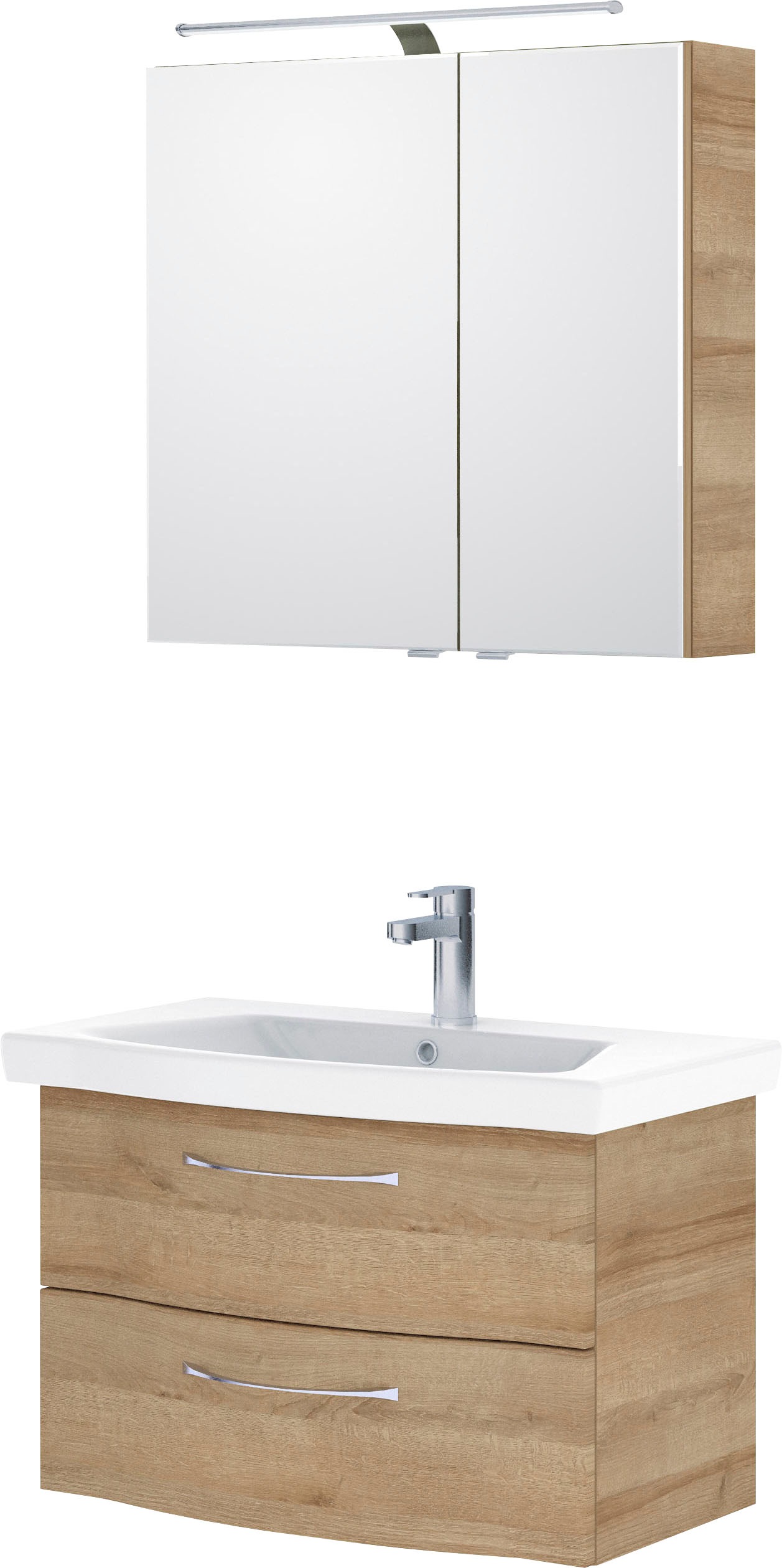 Saphir Badmöbel-Set »6005 Sprint 2-teilig, Keramik-Waschtisch mit LED-Spieg günstig online kaufen