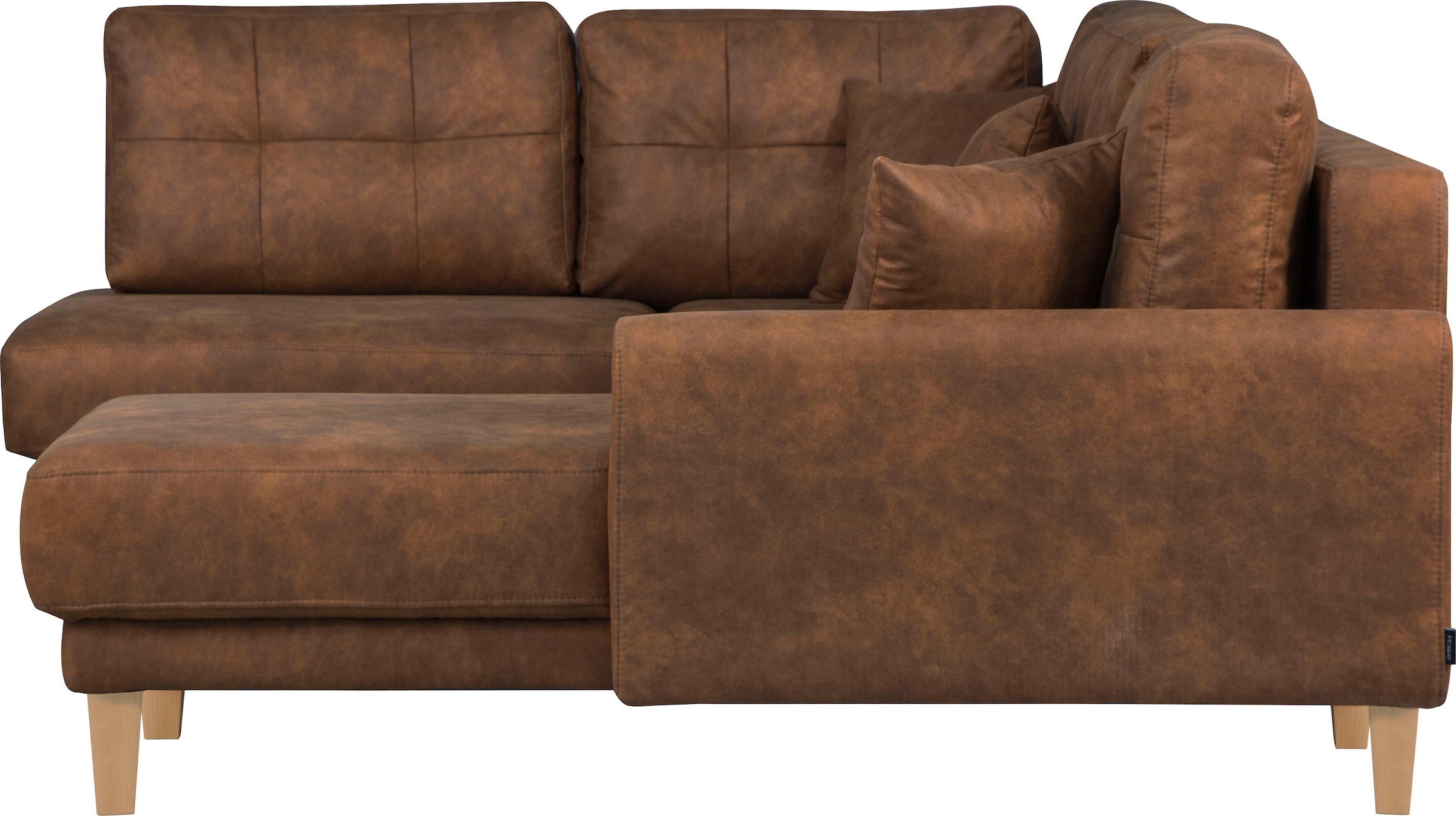 Home affaire Wohnlandschaft »TRIPLO U-Form wahlweise mit Schlaffunktion, B/T/H: 310/192/90 cm«, Schlafsofa, auch mit Bettkasten, Steppung im Rückenkissen