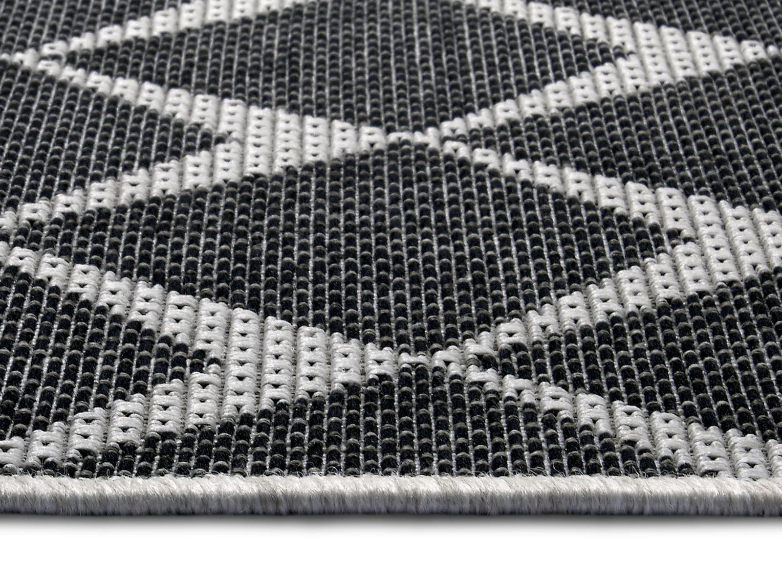NORTHRUGS Teppich »Escala«, rechteckig, 4 mm Höhe, Flachgewebe Fischgrät Design, gekettelt, Robust, Pflegeleicht