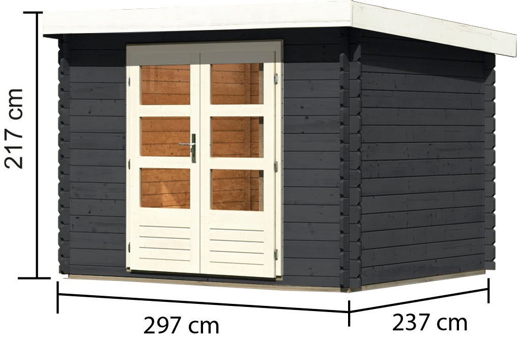 Karibu Gartenhaus »Schloßsee 3«, (Set), mit Fußboden im Haus