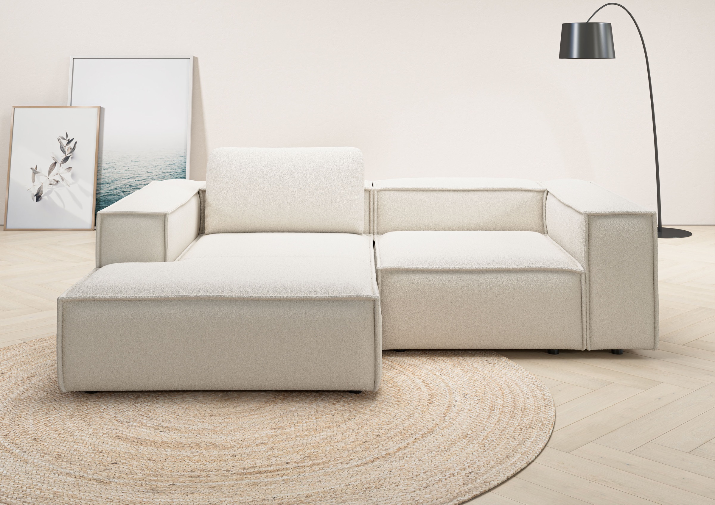 Home affaire Ecksofa »Watertown, kompakte L-Form, 246 cm breite für kleiner günstig online kaufen