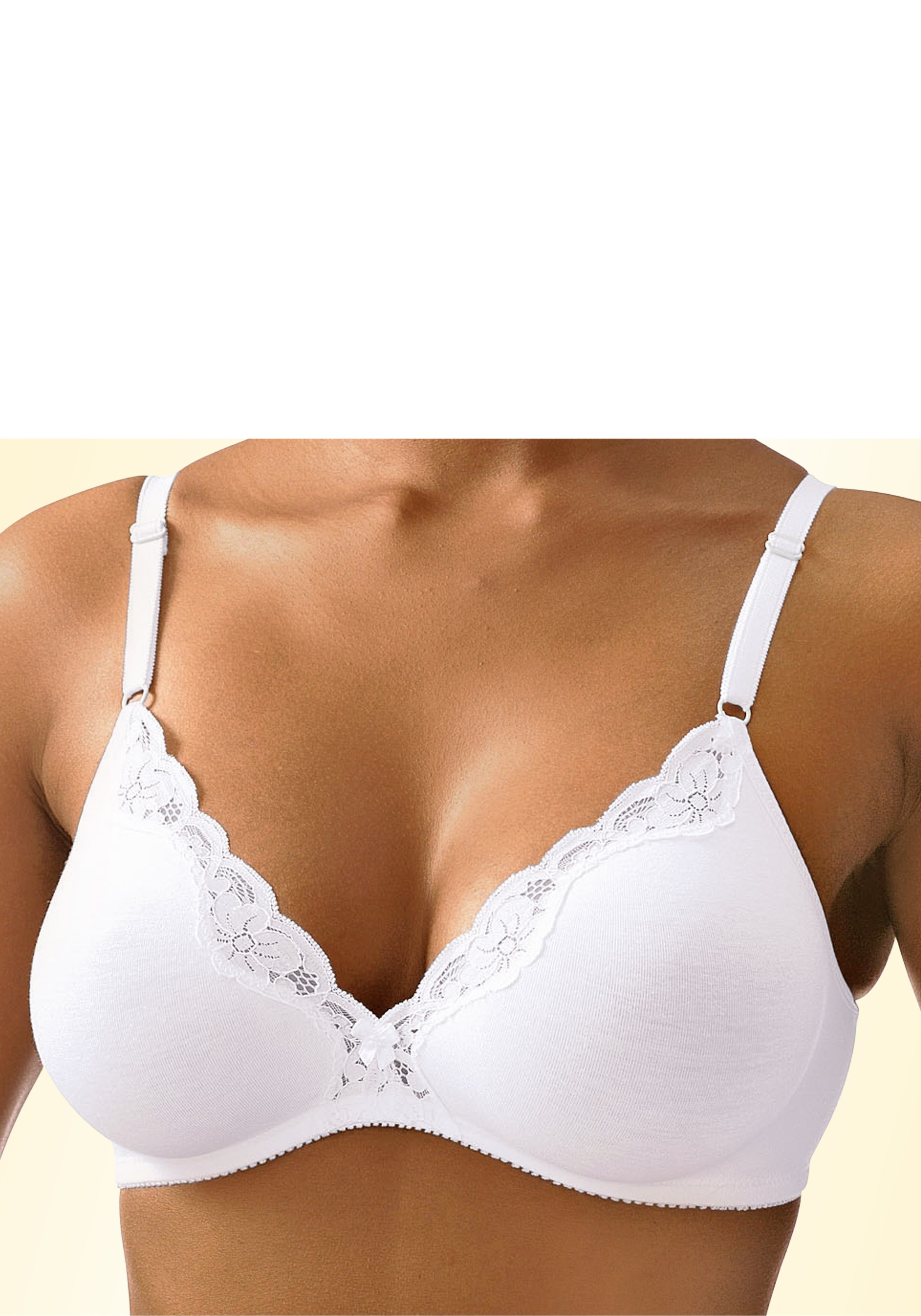 petite fleur Bralette-BH, ohne Bügel aus Baumwolle mit Spitze