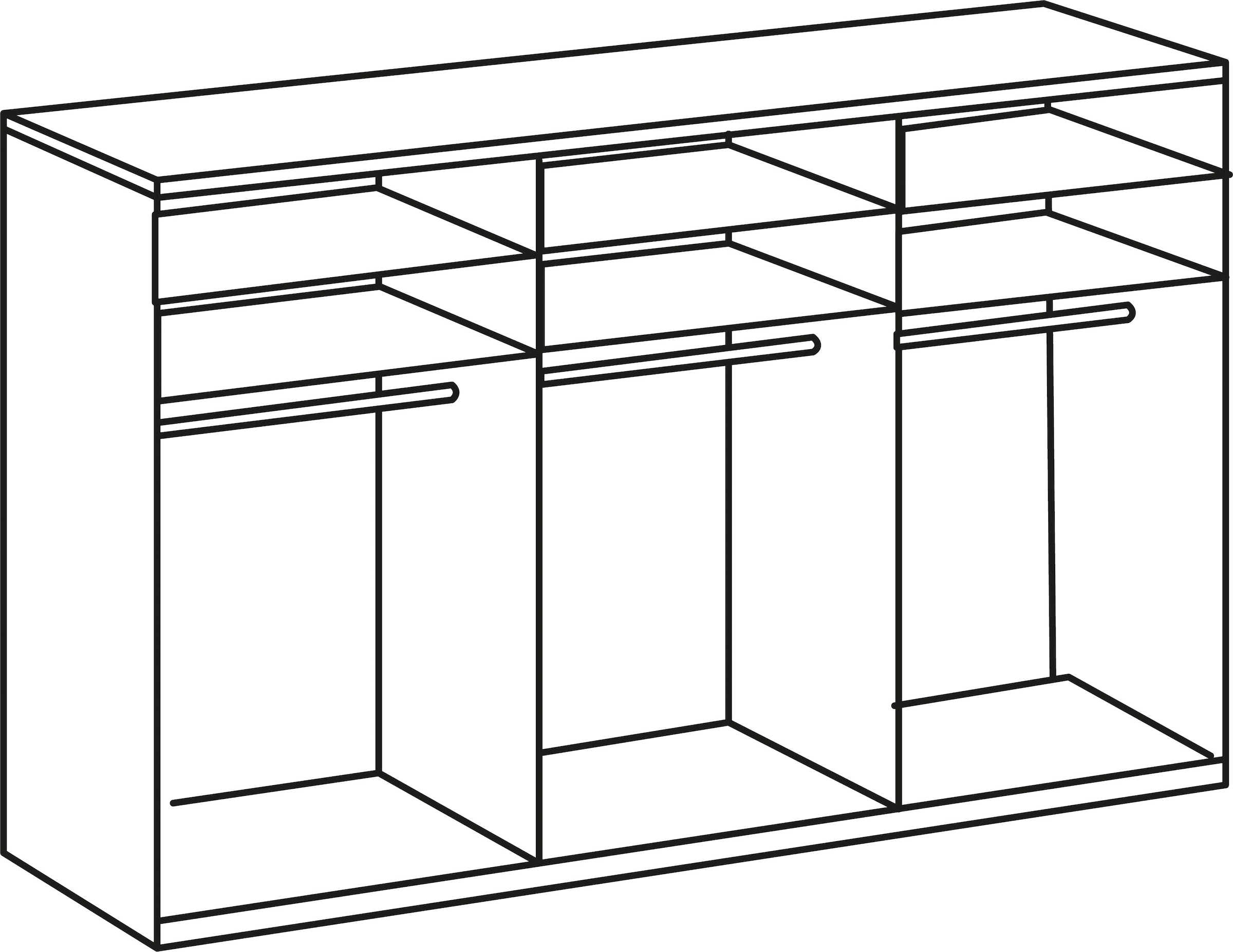 Wimex Schwebetürenschrank »Level by fresh to go«, mit Glastüren