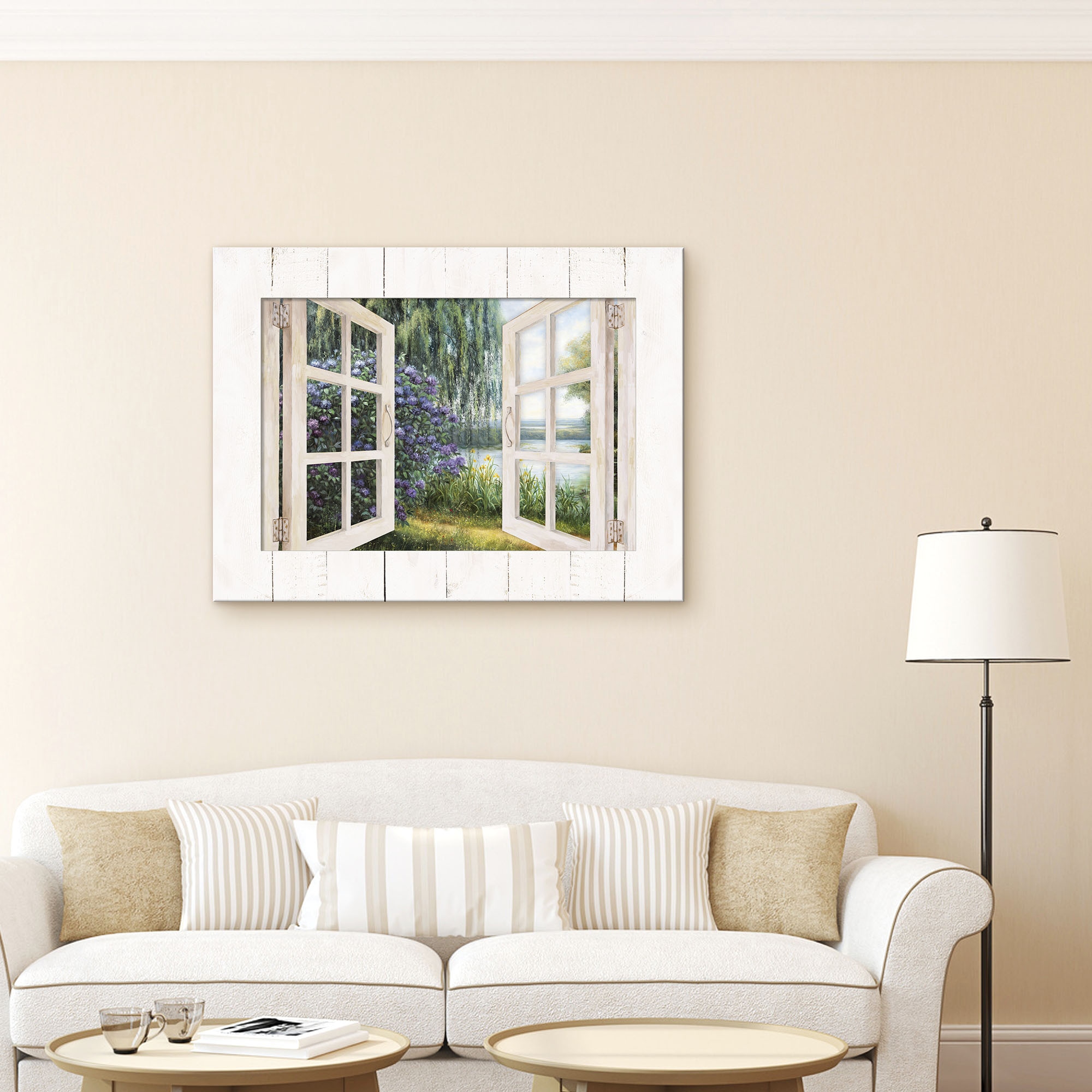 Artland Wandbild »Fensterblick - Am See«, Gewässer, (1 St.)