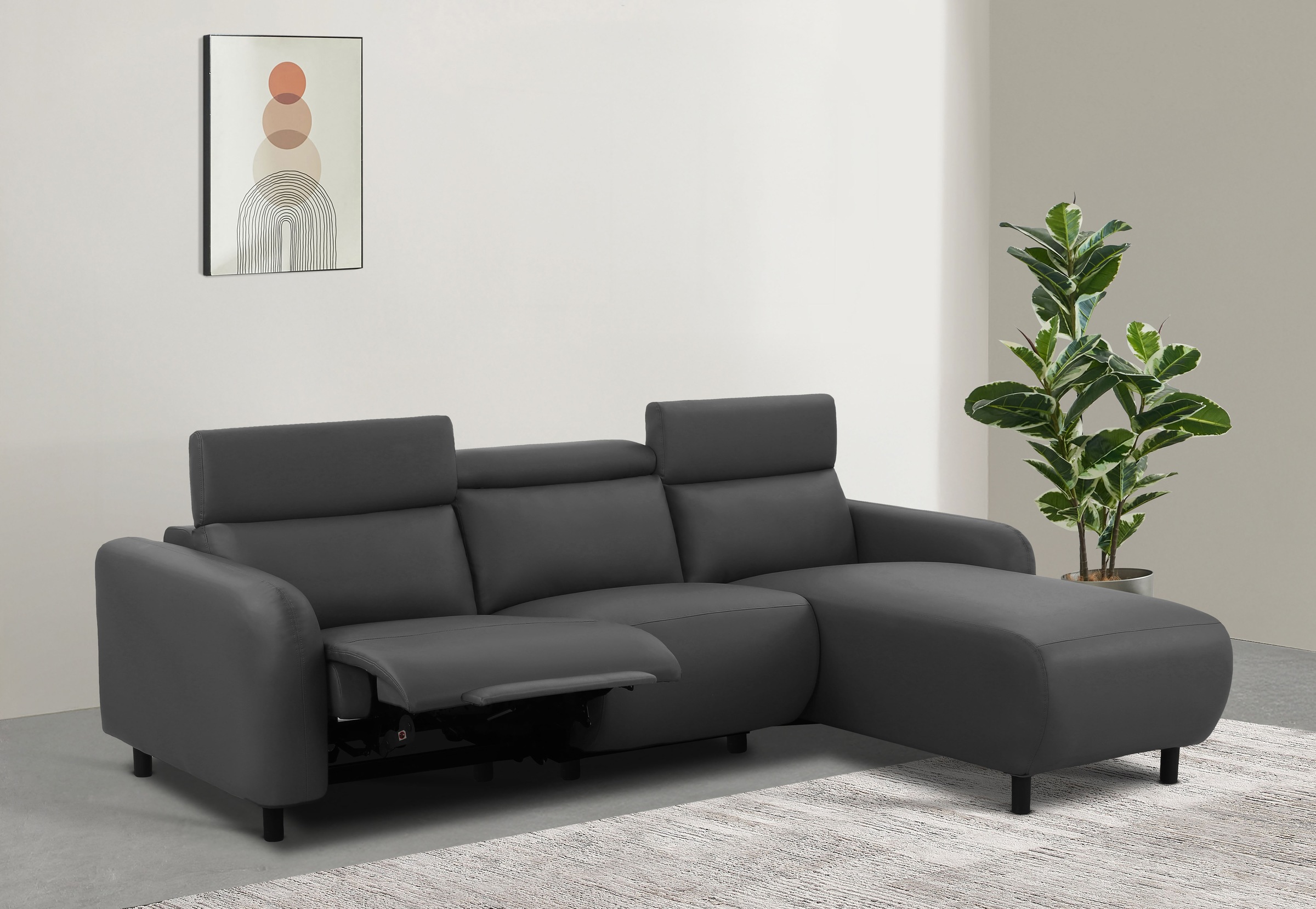 Home affaire Ecksofa »SKAANE Kunstleder, L-Form, 274 cm, manuelle u. elektr günstig online kaufen