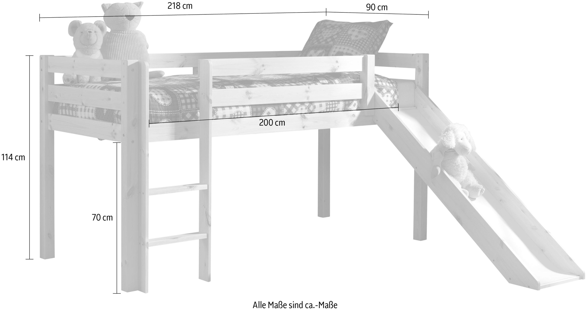 Vipack Hochbett »Pino«, (Made in Europe)