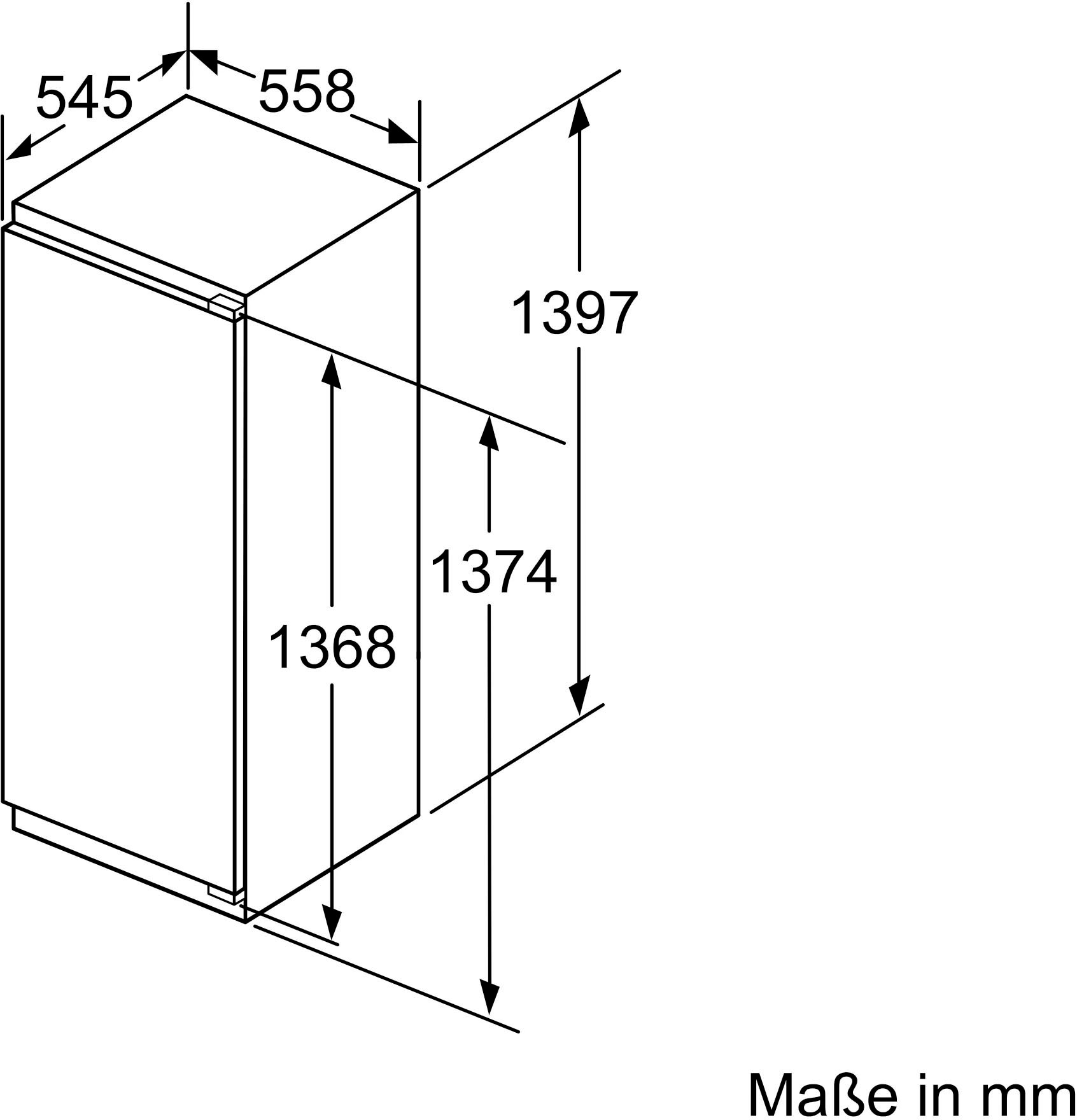 SIEMENS Einbaukühlschrank »KI52LADE0«, KI52LADE0, 139,7 cm hoch, 55,8 cm breit