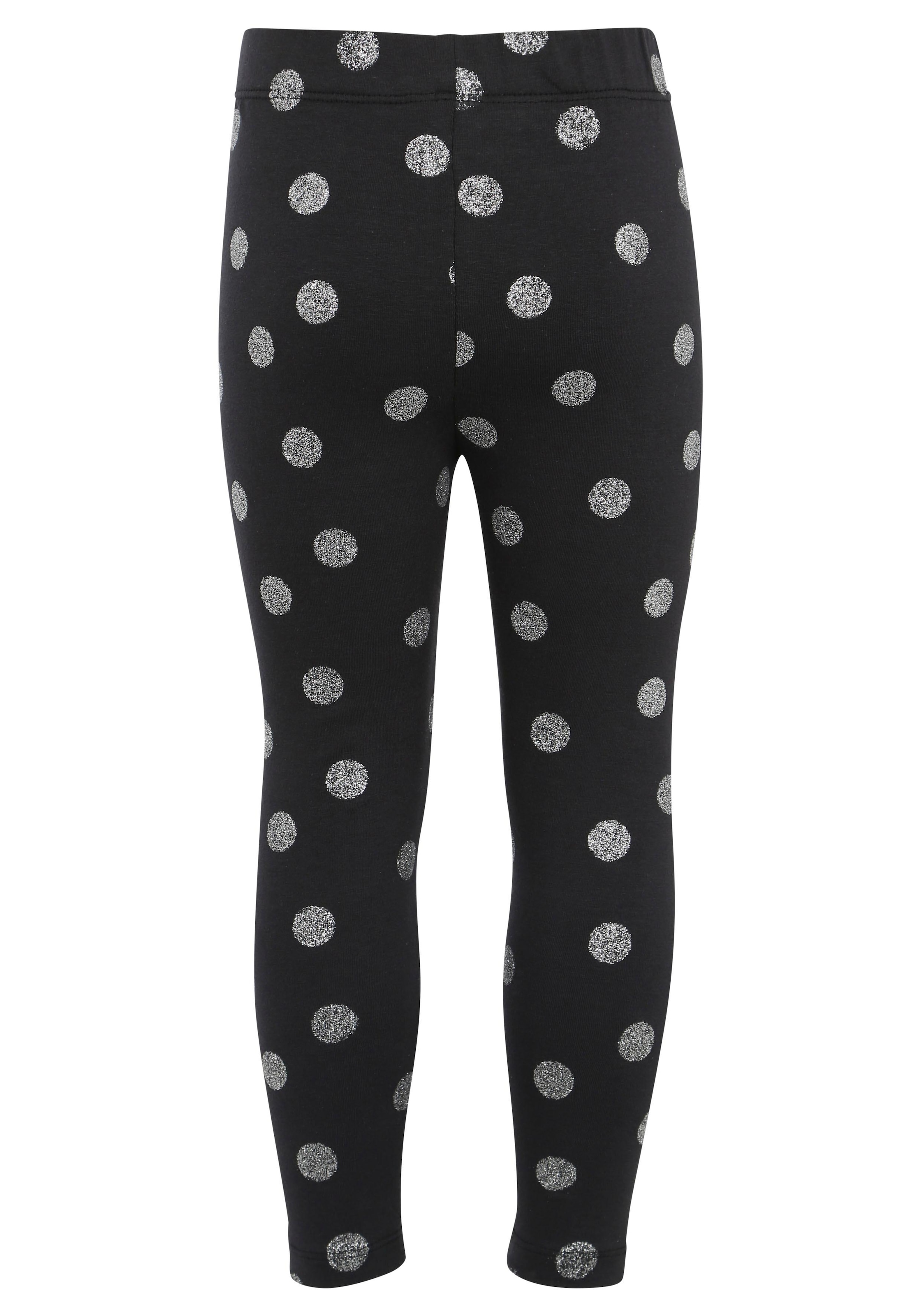 KIDSWORLD Leggings »2er Pack Leggings, mit Sternen-Print«, (Packung, 2 tlg.), mit Glitzerdruck